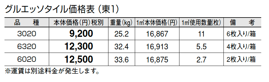 グルエッソ タイル シリーズ【2024年版】_価格_1