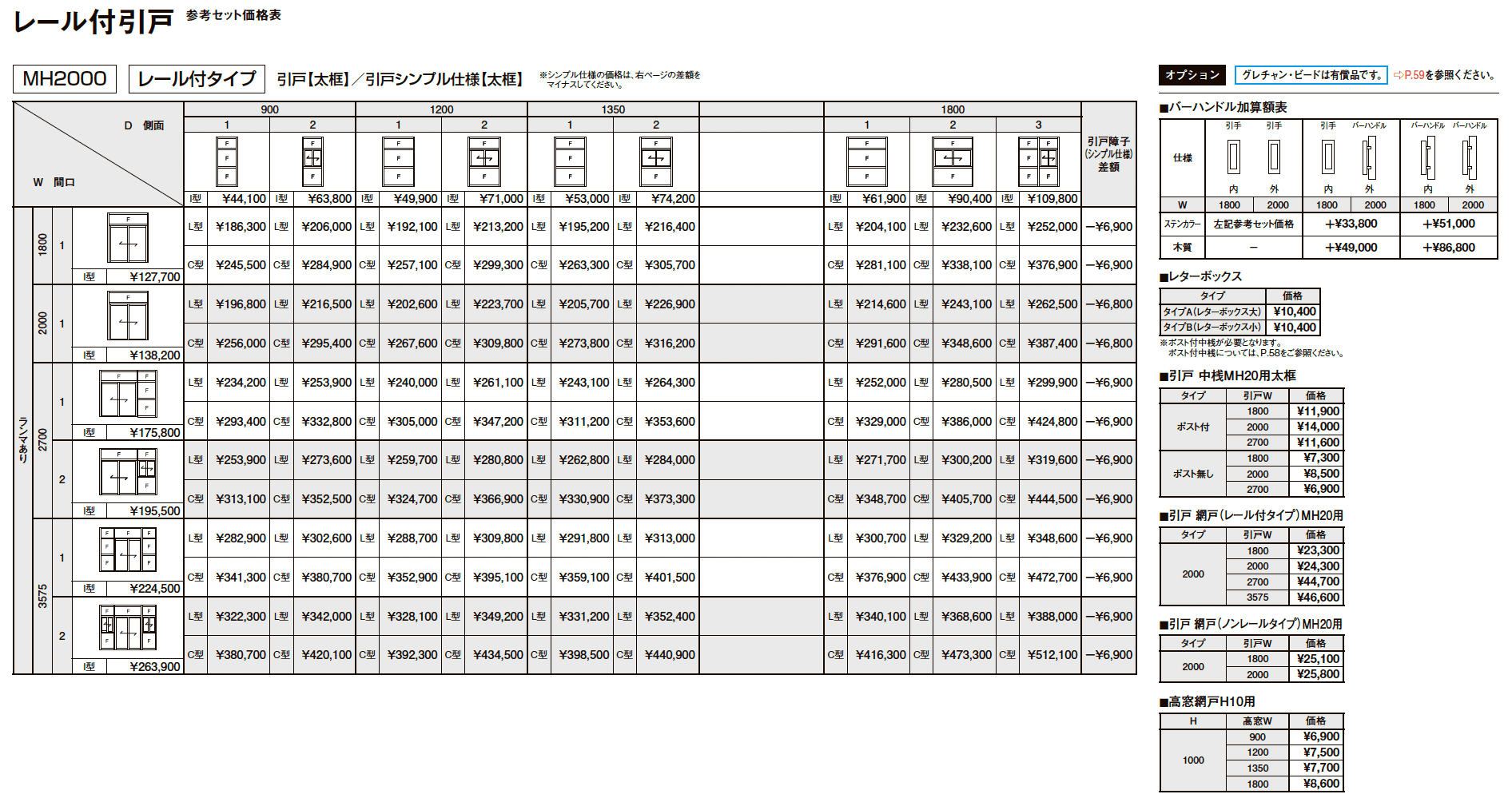 ツインガードⅢ レール付引戸_価格_3