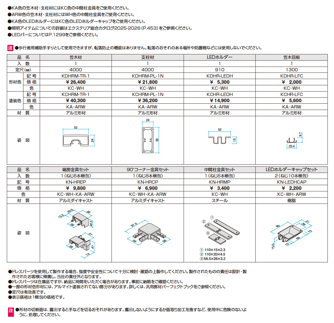 ドレスパーツ ドレスレール_価格_1