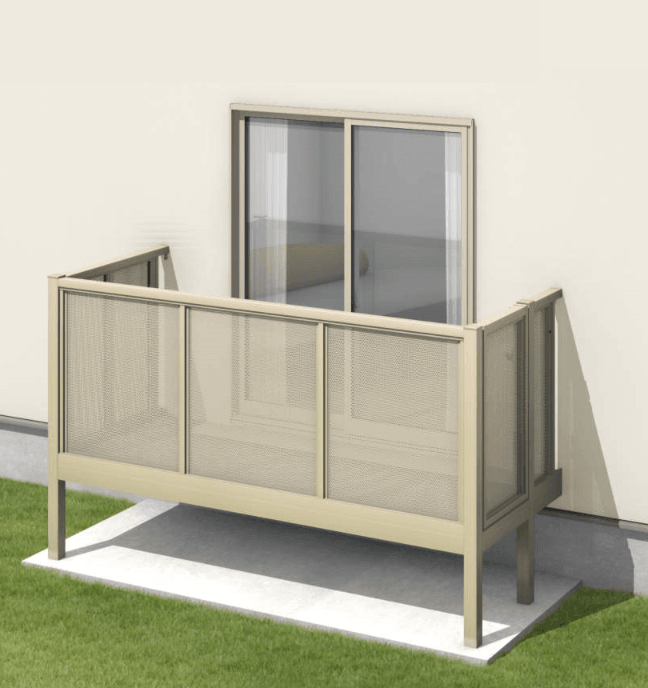 三協アルミの「オルネ(庭置き式 パンチング(フルクローズ))」