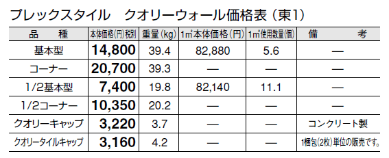 プレックスタイル クオリーウォール【2024年版】_価格_1