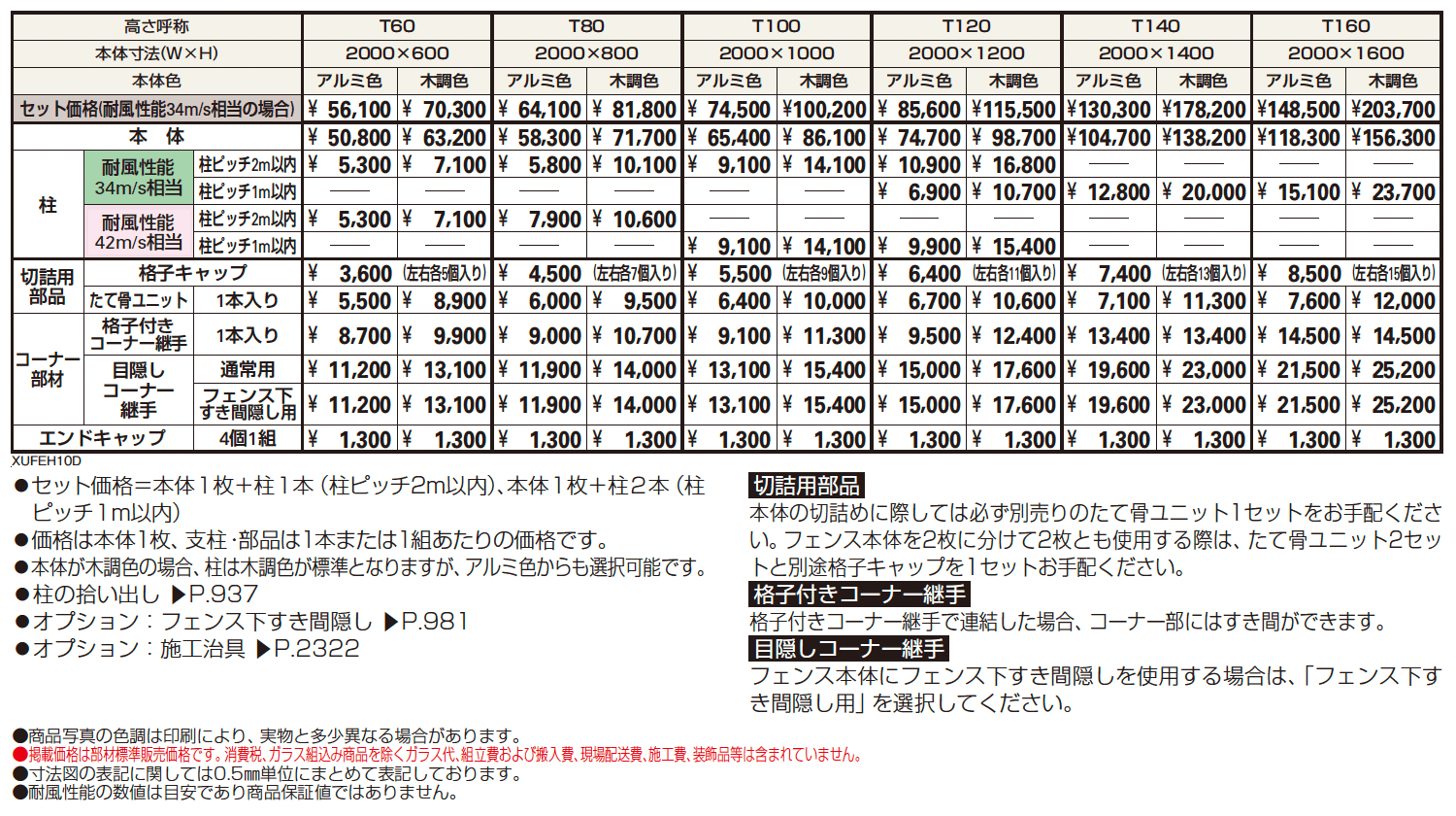 ルシアス フェンスH10型 横ルーバー【2024年版】_価格_1