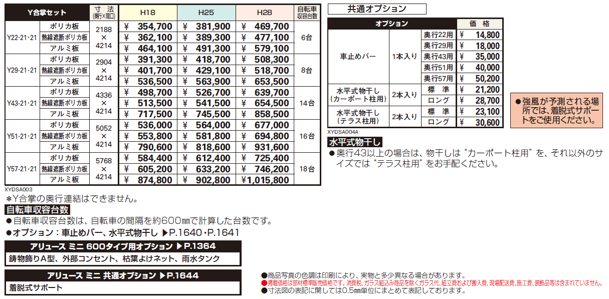 アリュース ミニ 600タイプ Y合掌セット【2024年版】_価格_1