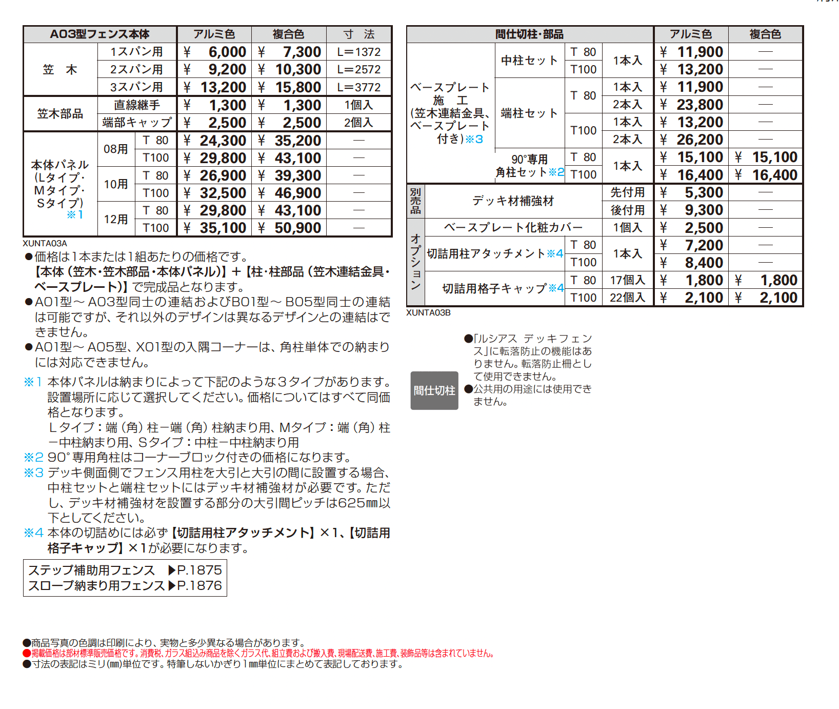 ルシアス デッキフェンス A03型 横ストライプタイプ_価格_1
