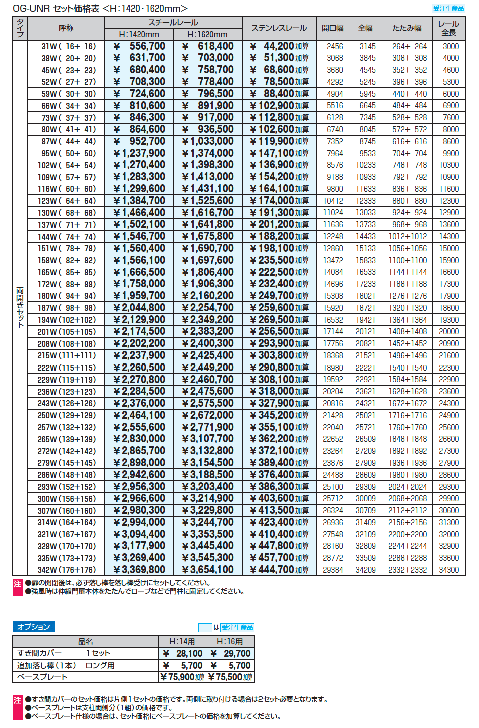 アルテンダUN型 レールタイプ_価格_3