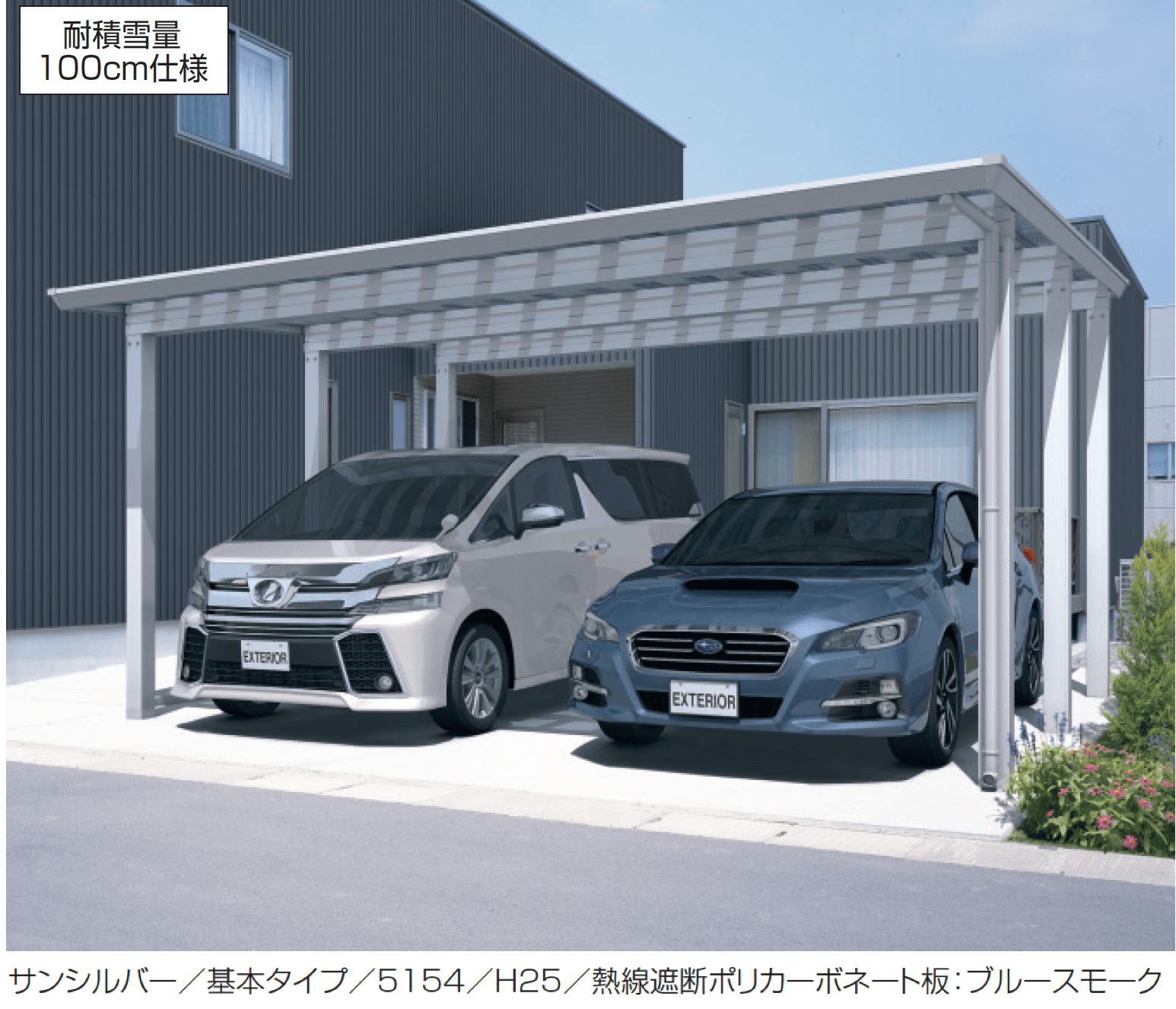 三協アルミの「スカイリードZ デラックスタイプ(耐積雪量100cm・150cm仕様:基本・奥行連結)」