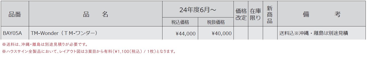 ハウスサイン TM-ワンダー【2024年版】_価格_1
