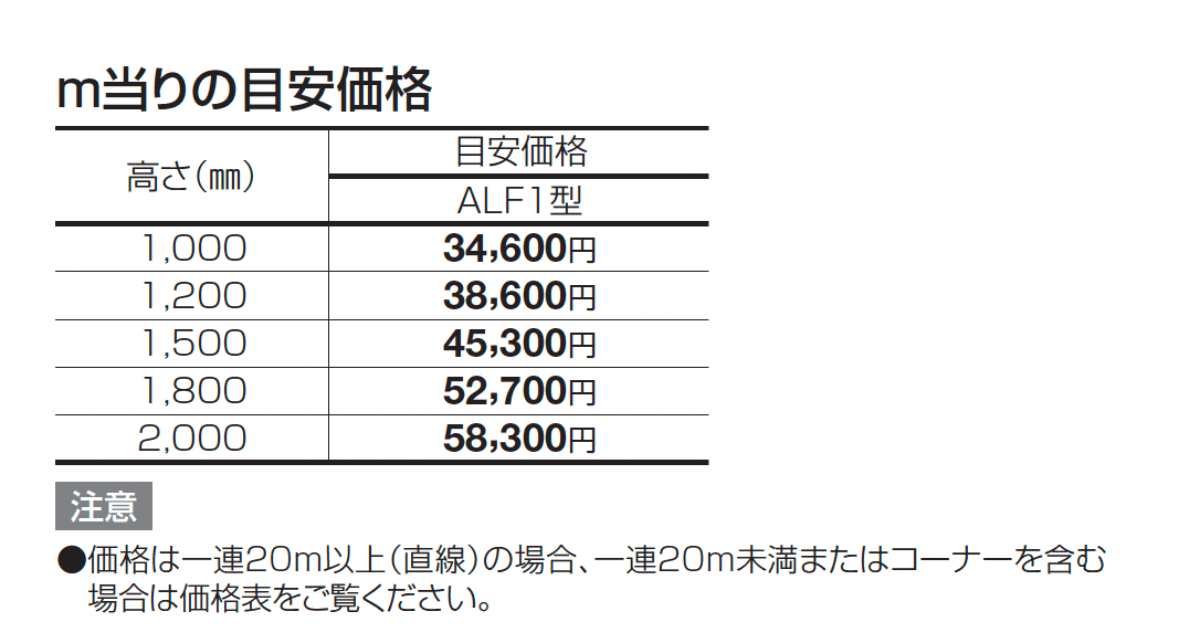 ALF1型【2025年版】_価格_1