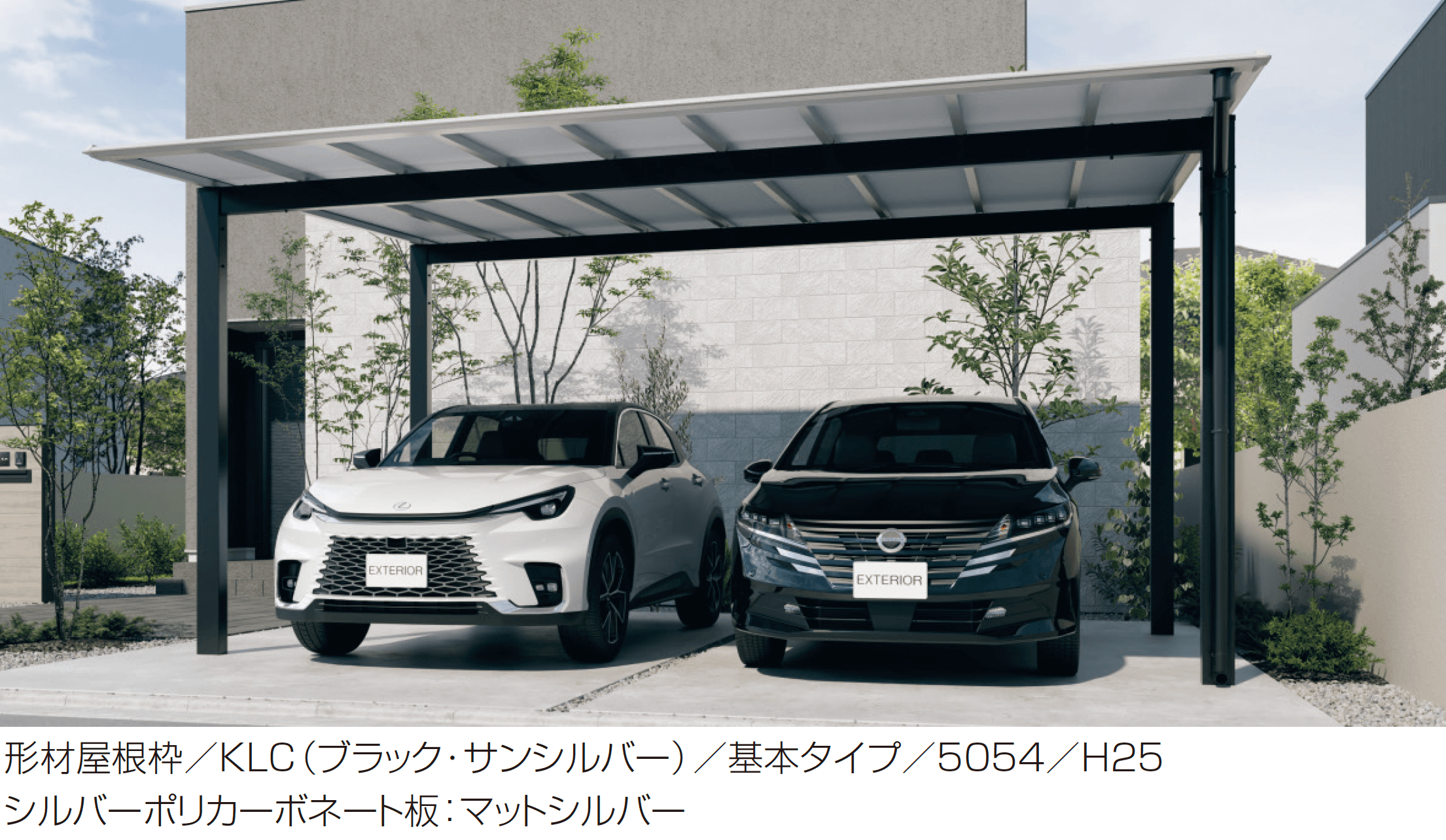 三協アルミの「スカイリード (2台用基本・奥行連結・奥行片寄せ・柱間口方向移動)」のサブ画像1