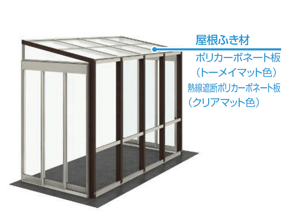 YKK APの「アウタールーフ ガーデンルームタイプ 中骨付き」のサブ画像1