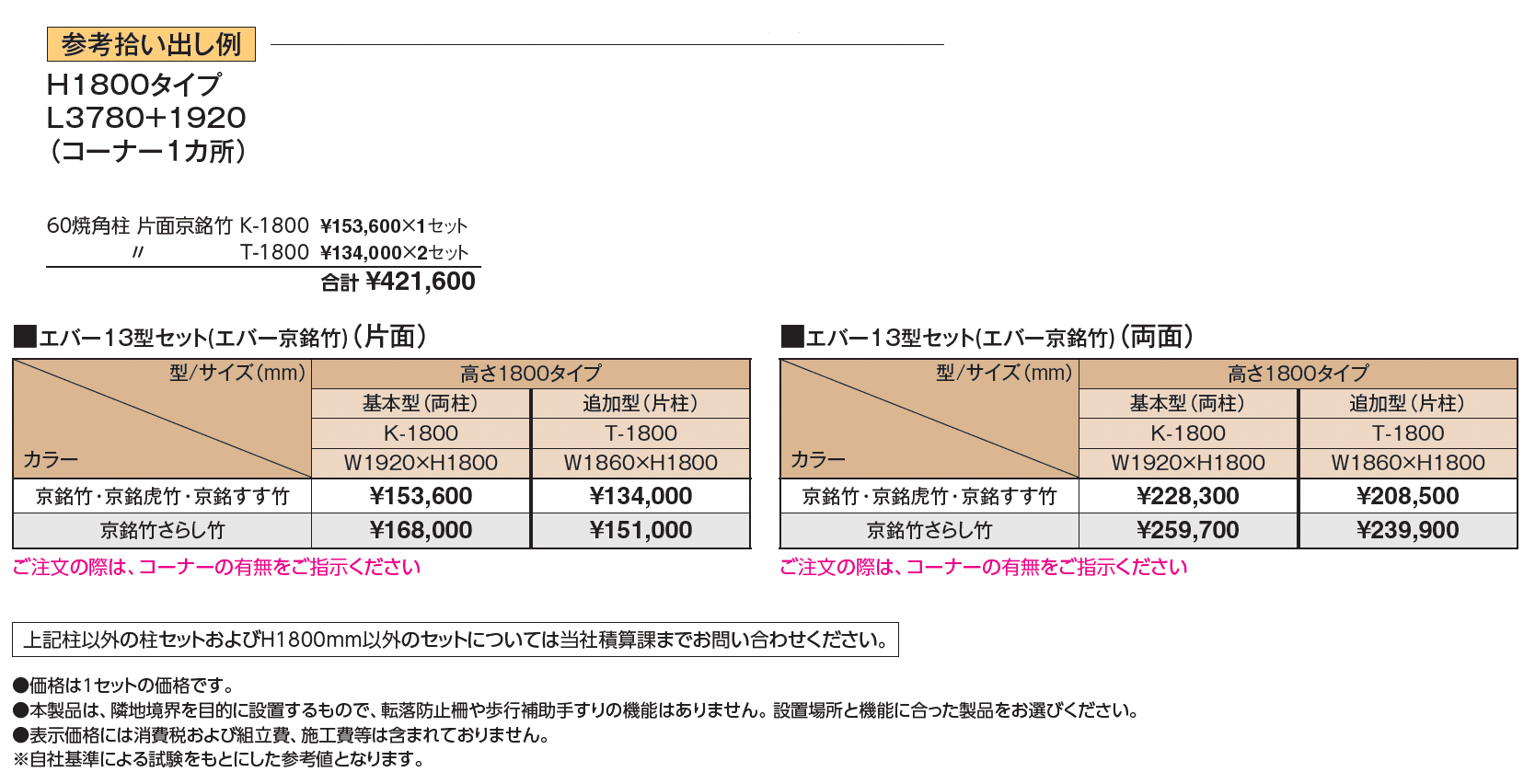 エバー13型セット(エバー京銘竹)【2024年版】_価格_1