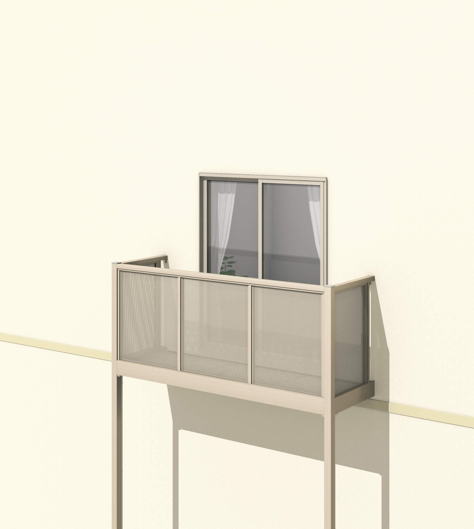 三協アルミの「オルネ特注品(柱建て式 パンチング)」