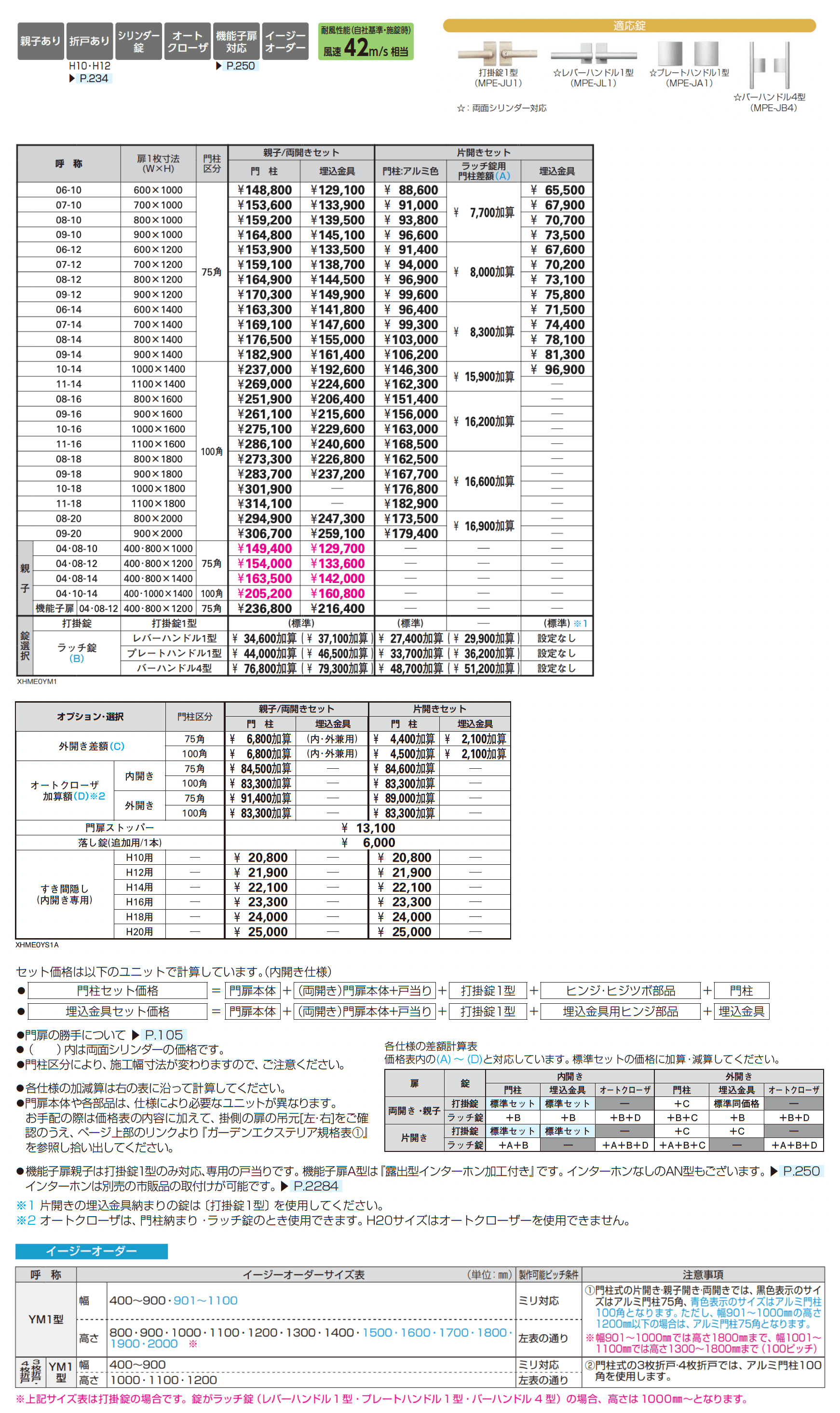 シンプレオ 門扉 YM1型 横目隠し【2025年6月発売】_価格_1