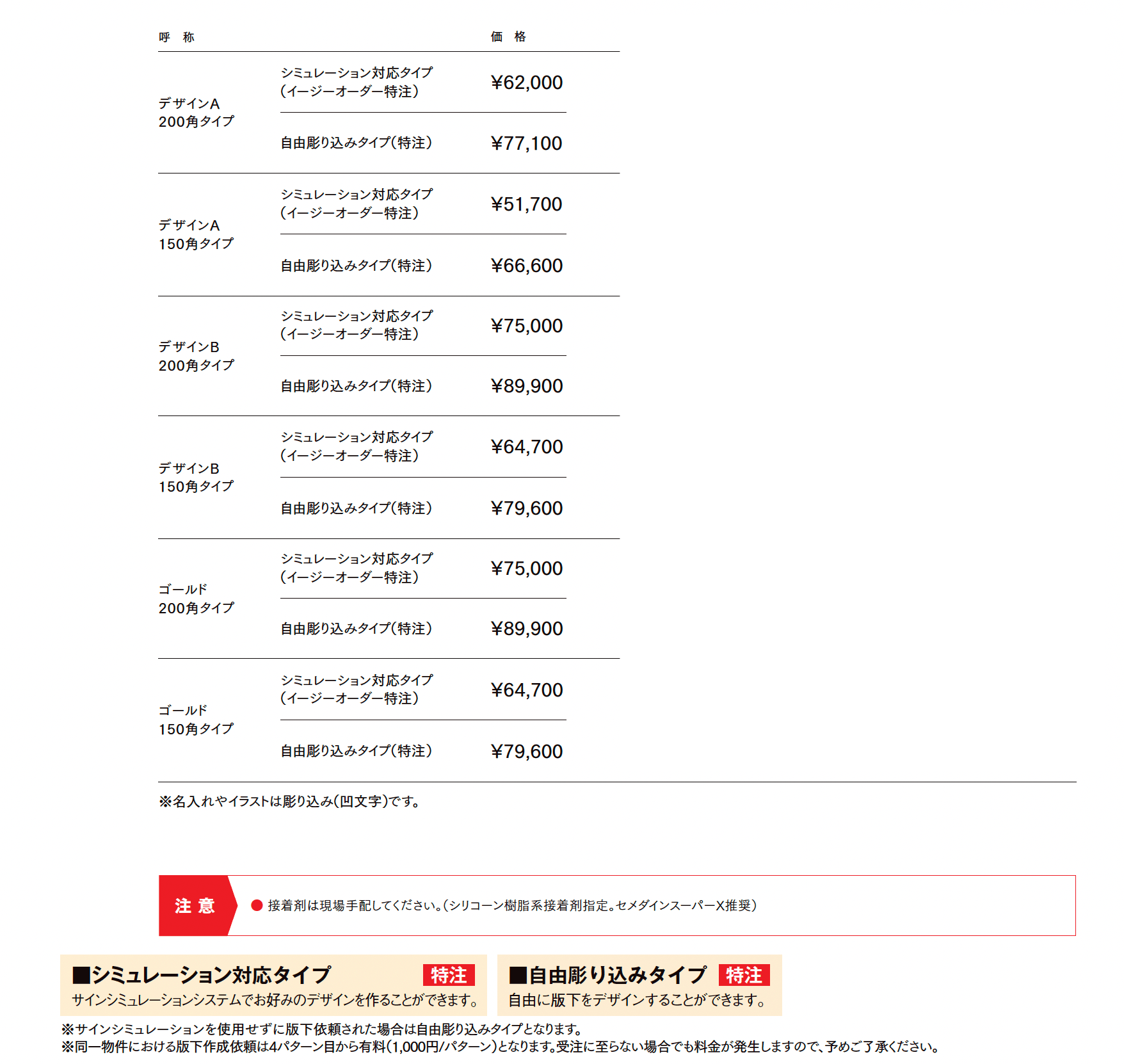 チタンサイン_価格_1