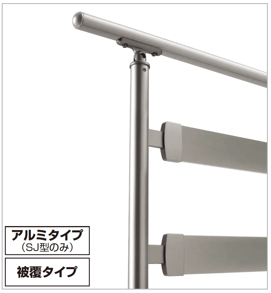 四国化成の「手すり セイフティビーム SU型Φ34mm / SJ型Φ38mm パネル仕様」