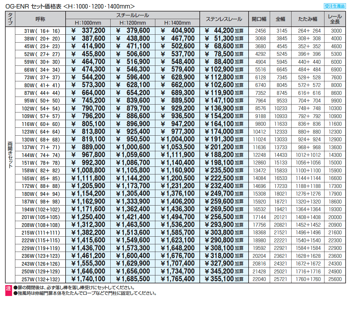 アルテンダEN型 レールタイプ_価格_2