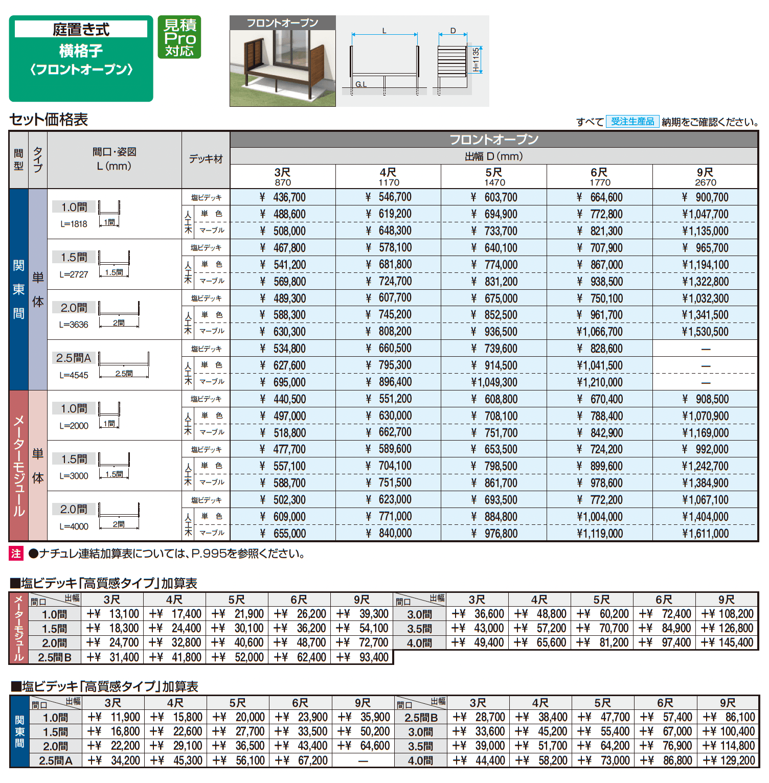 オルネ(庭置き式 横格子〈フロントオープン〉)_価格_1