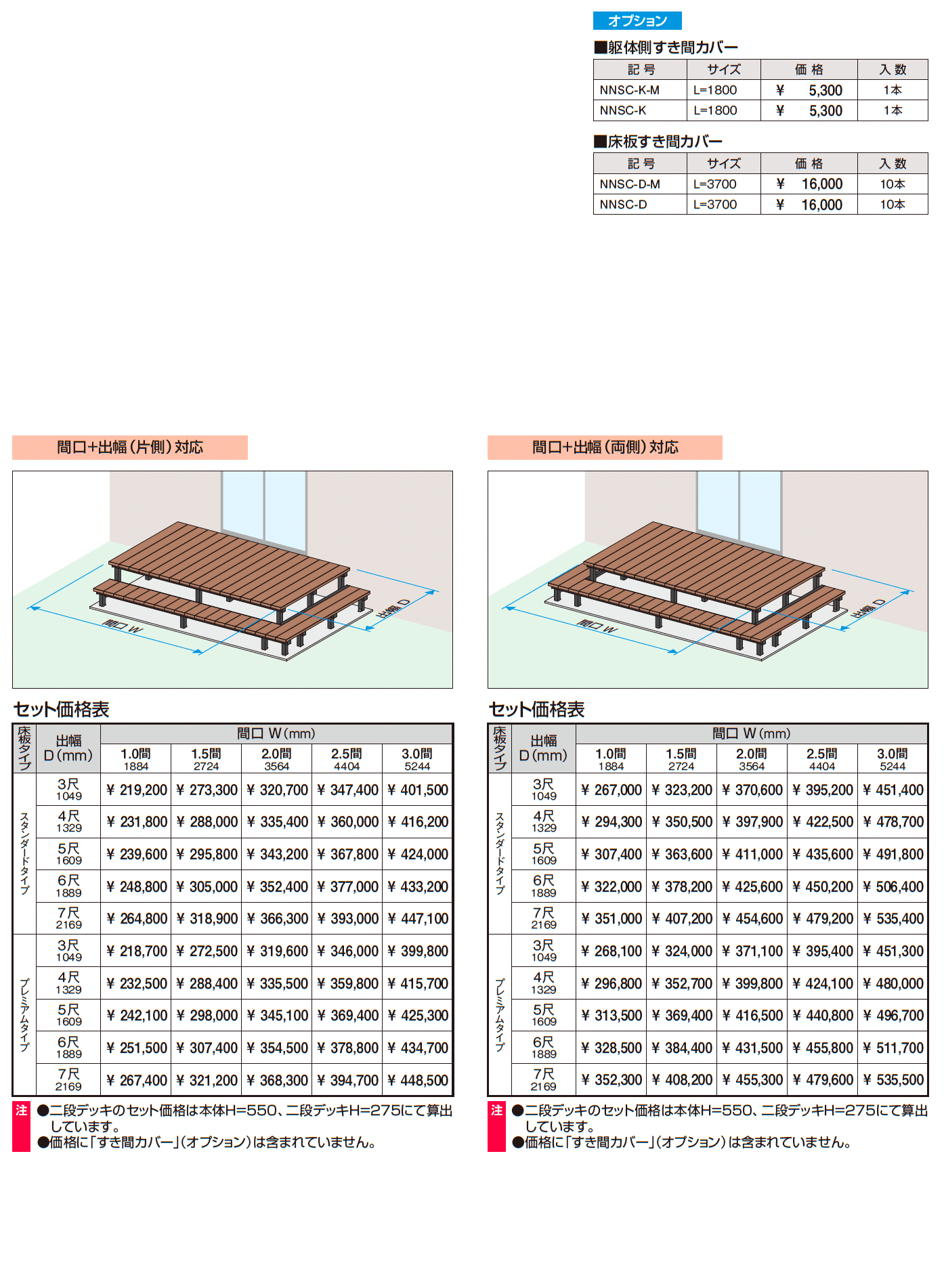 ヴィラウッド 二段デッキ(束連結) キャップ仕様_価格_2