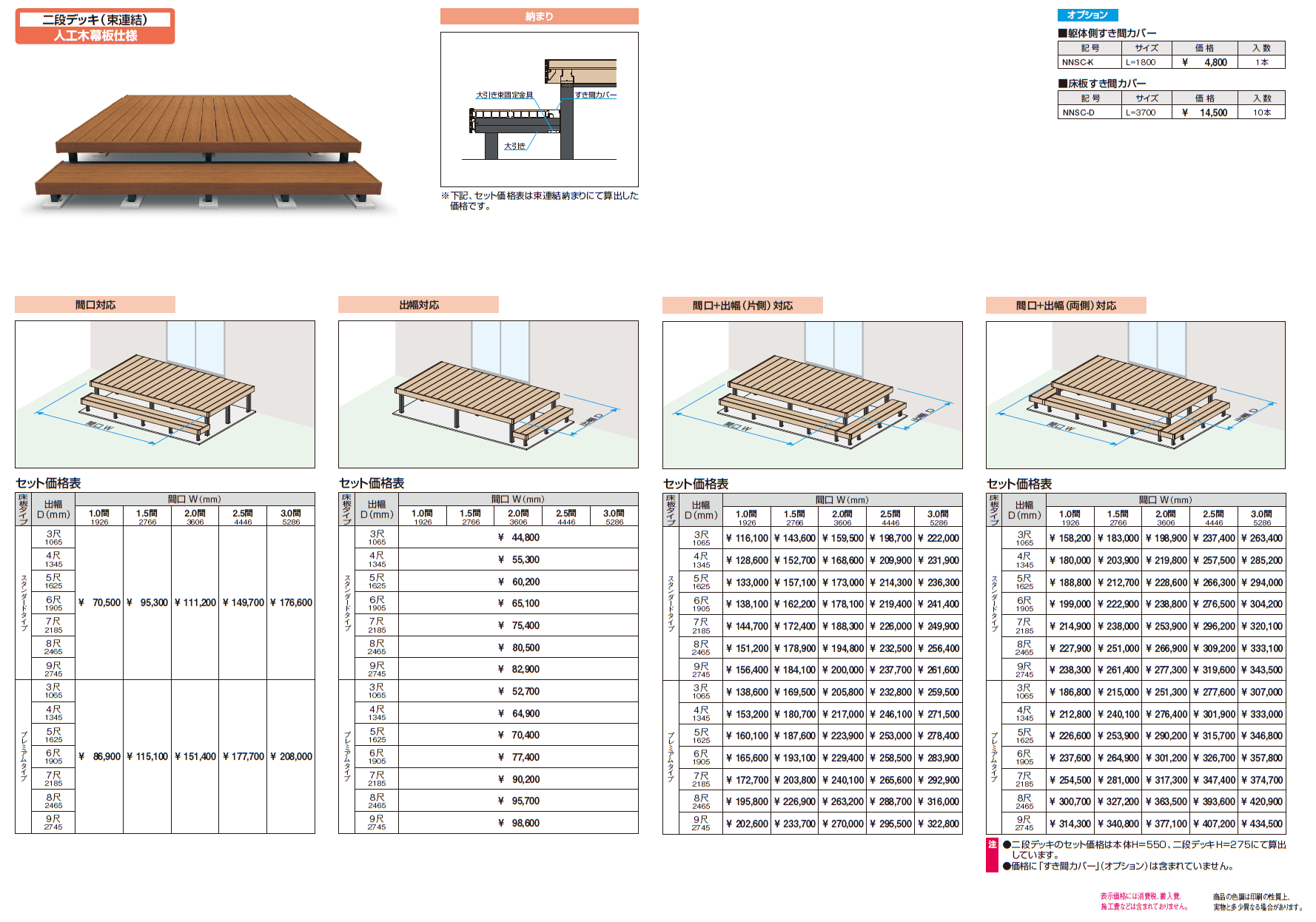 ヴィラウッド 二段デッキ 人工木幕板仕様_価格_1