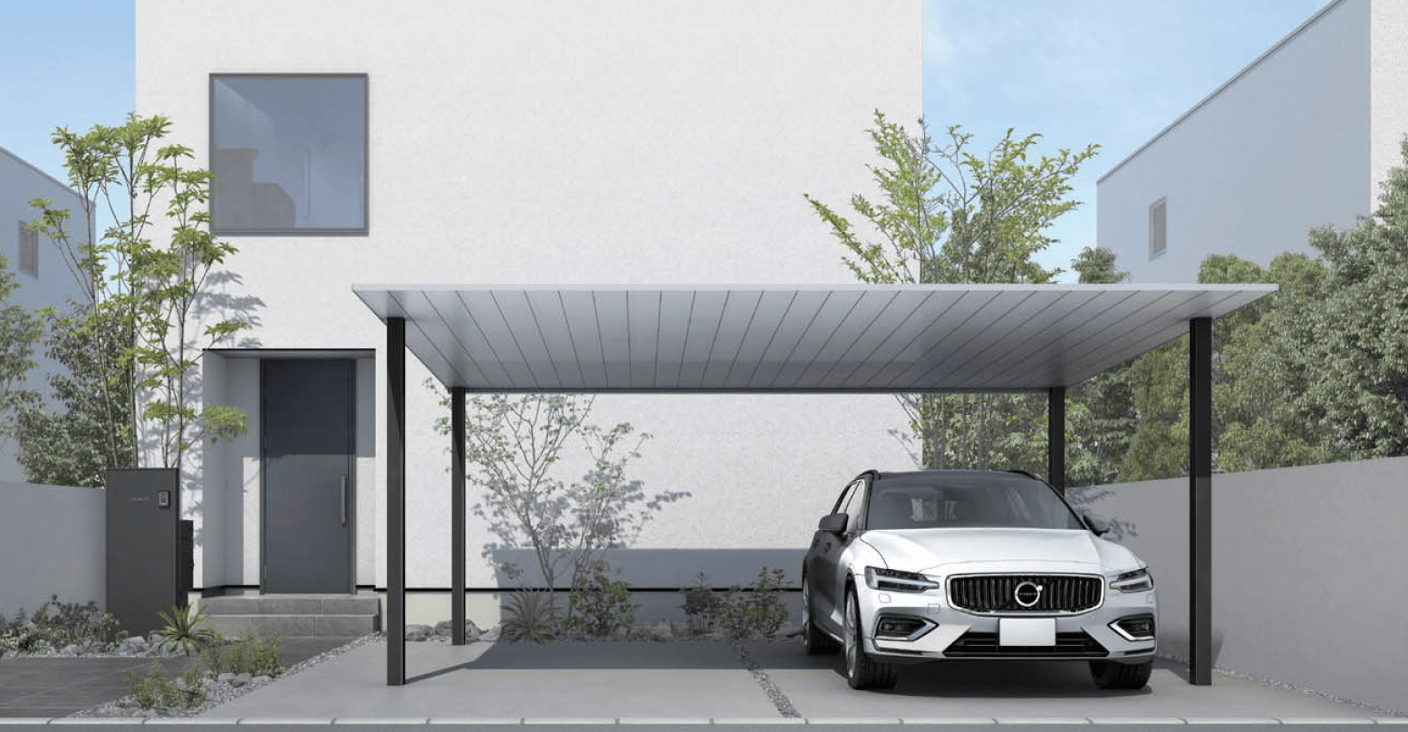 YKK APの「プレーンルーフ 600タイプ 2台用 単体セット」