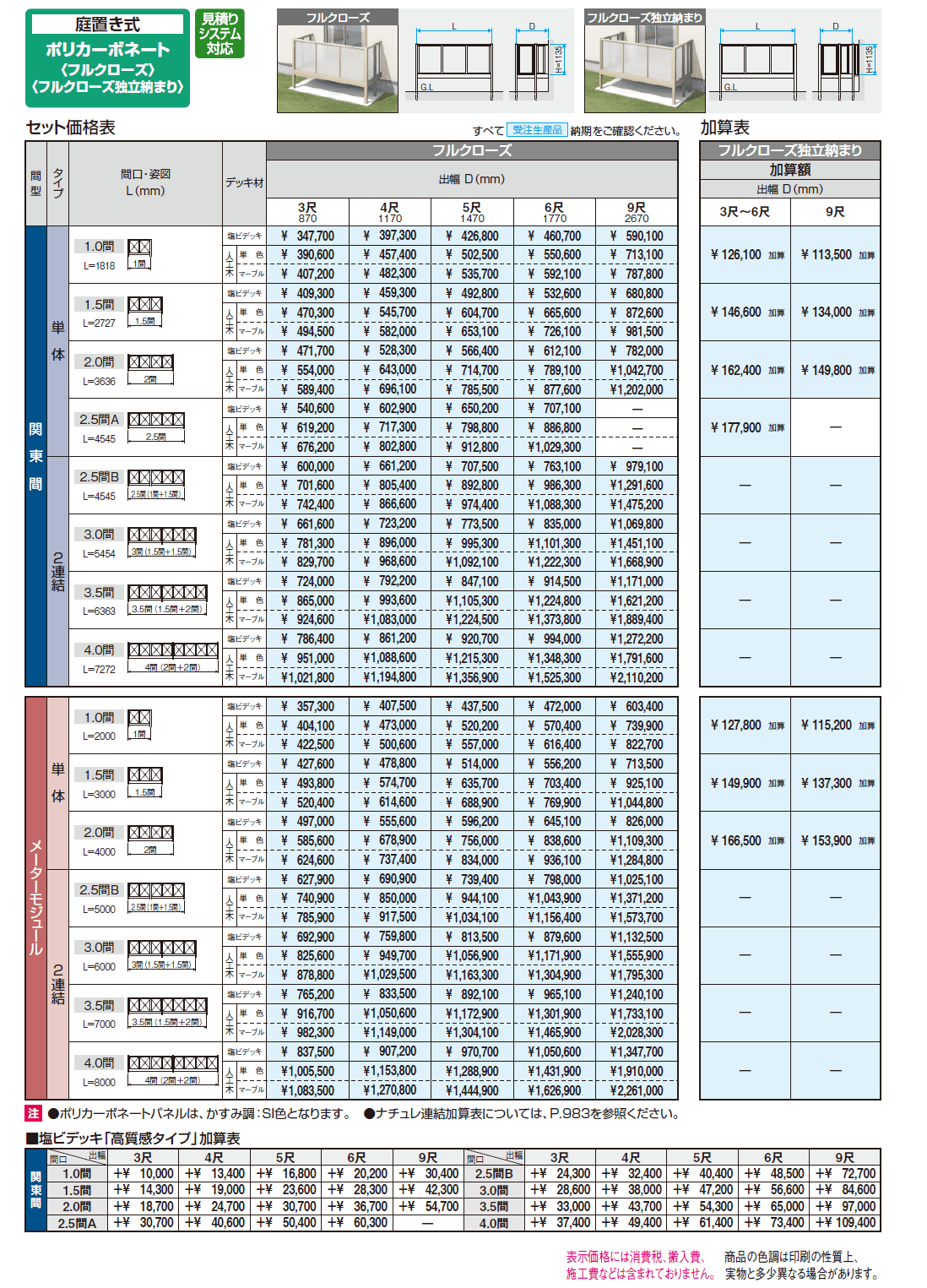 オルネ(庭置き式 ポリカーボネート〈フルクローズ独立納まり〉)【2024年版】_価格_1