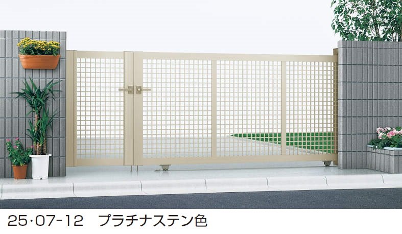 YKK APの「(開き戸付きタイプ)エクスライン 引戸 3型(井桁格子)【2025年6月発売】」
