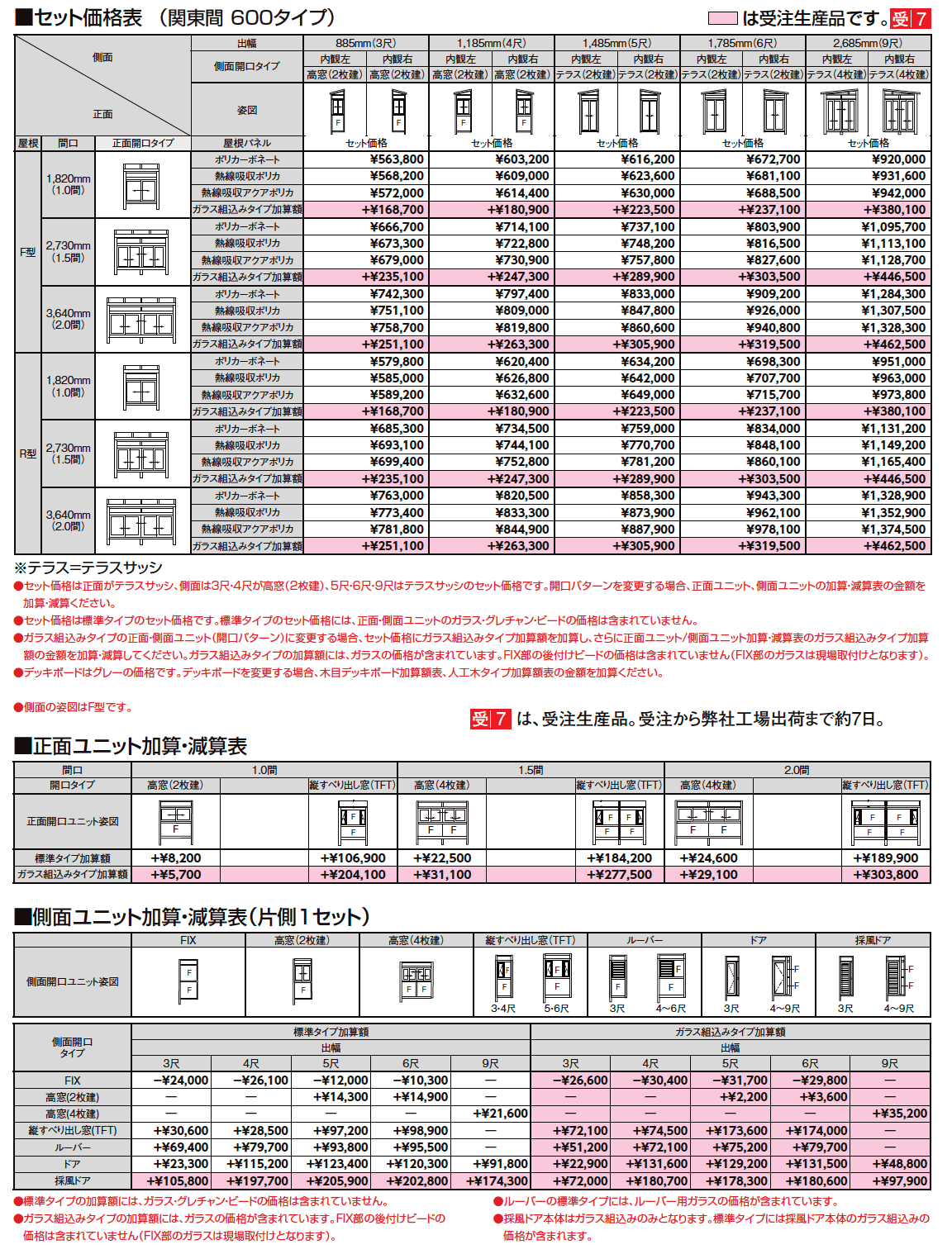 サニージュ F型 床納まり(ランマ付き)関東間【2024年版】_価格_1