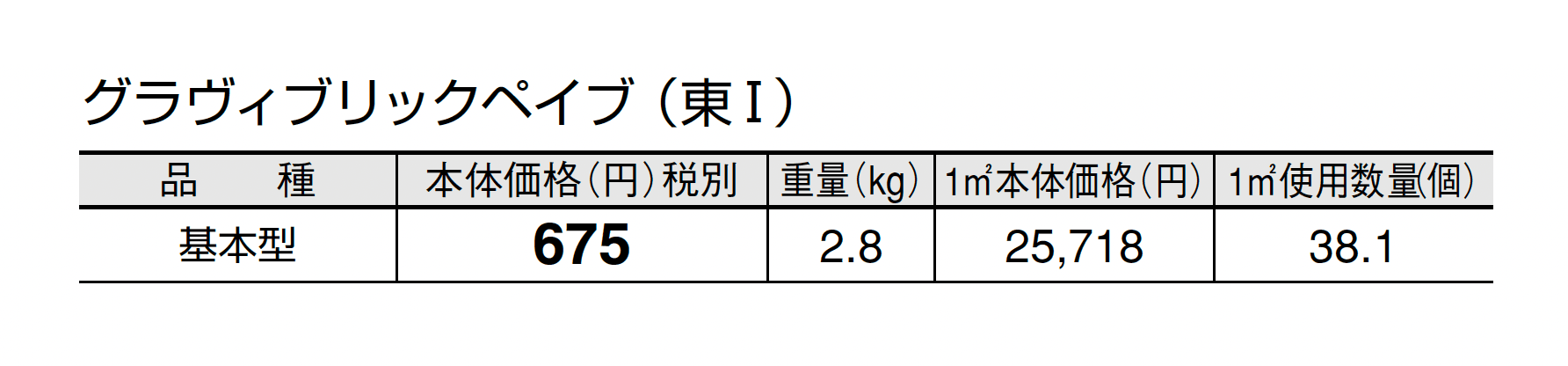 グラヴィブリックペイブ_価格_1