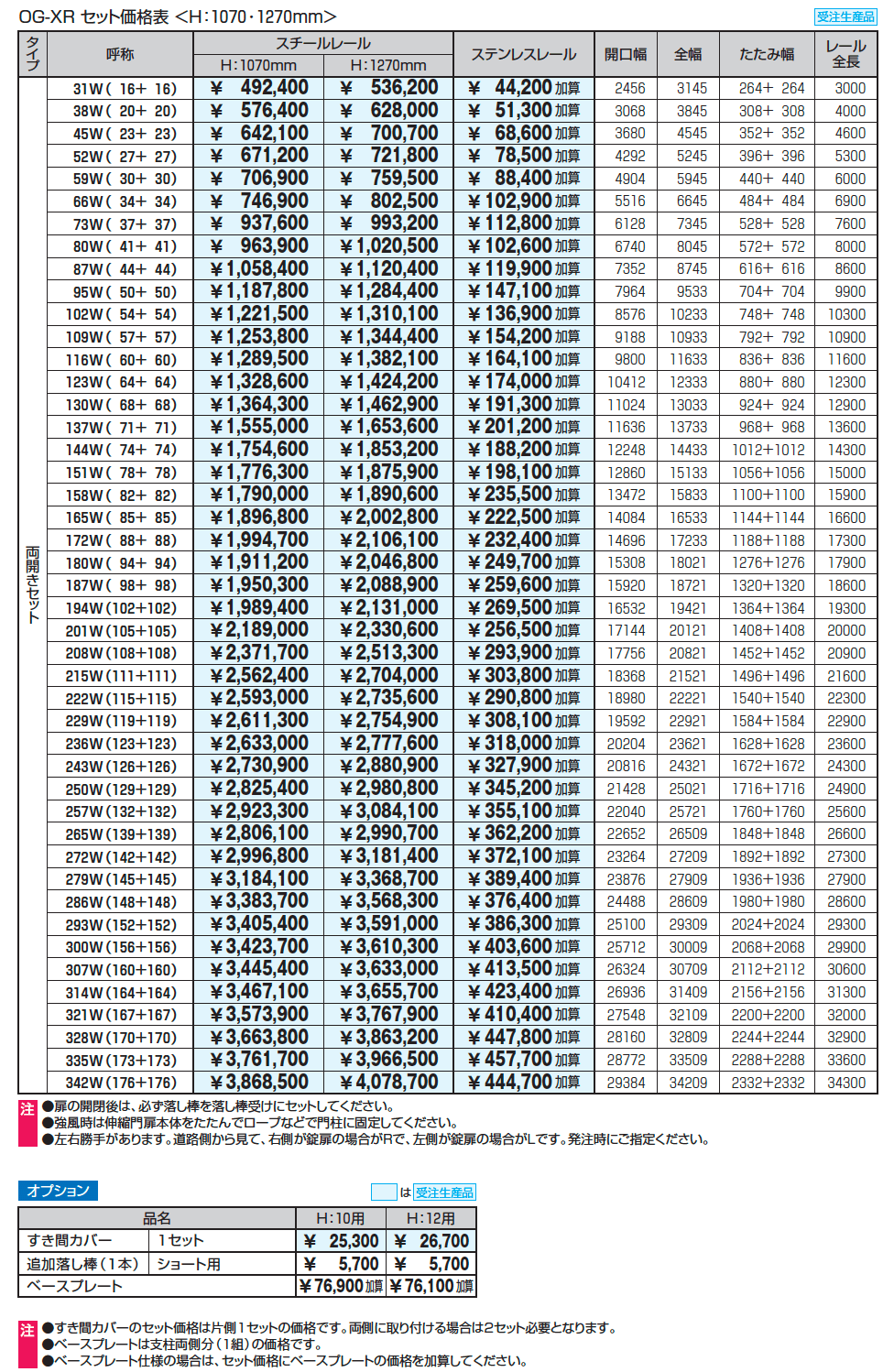 アルテンダX型 レールタイプ_価格_2