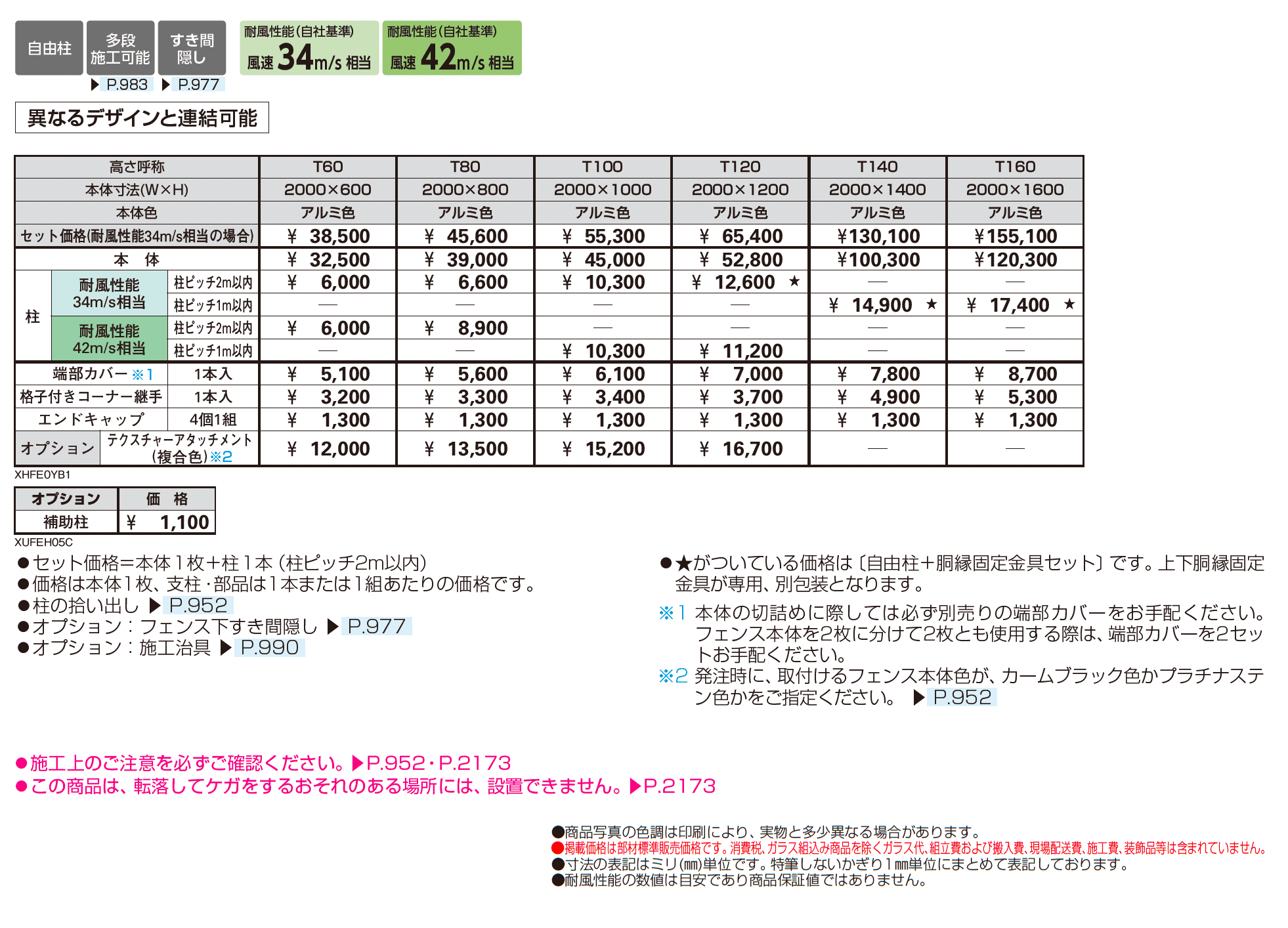 シンプレオ フェンスYB1型_価格_1