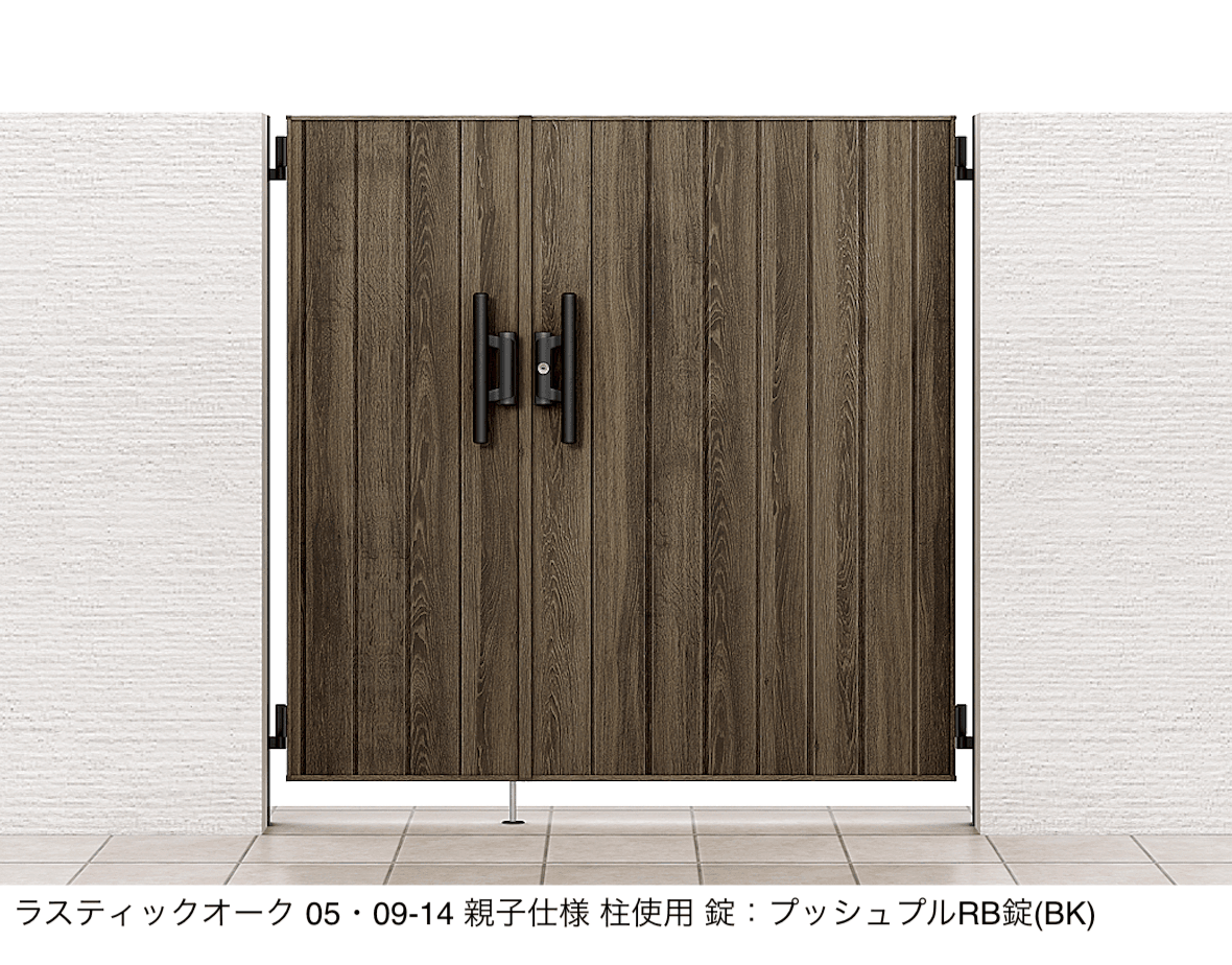 LIXILの「開き門扉AA TM1型(木調)」のサブ画像2