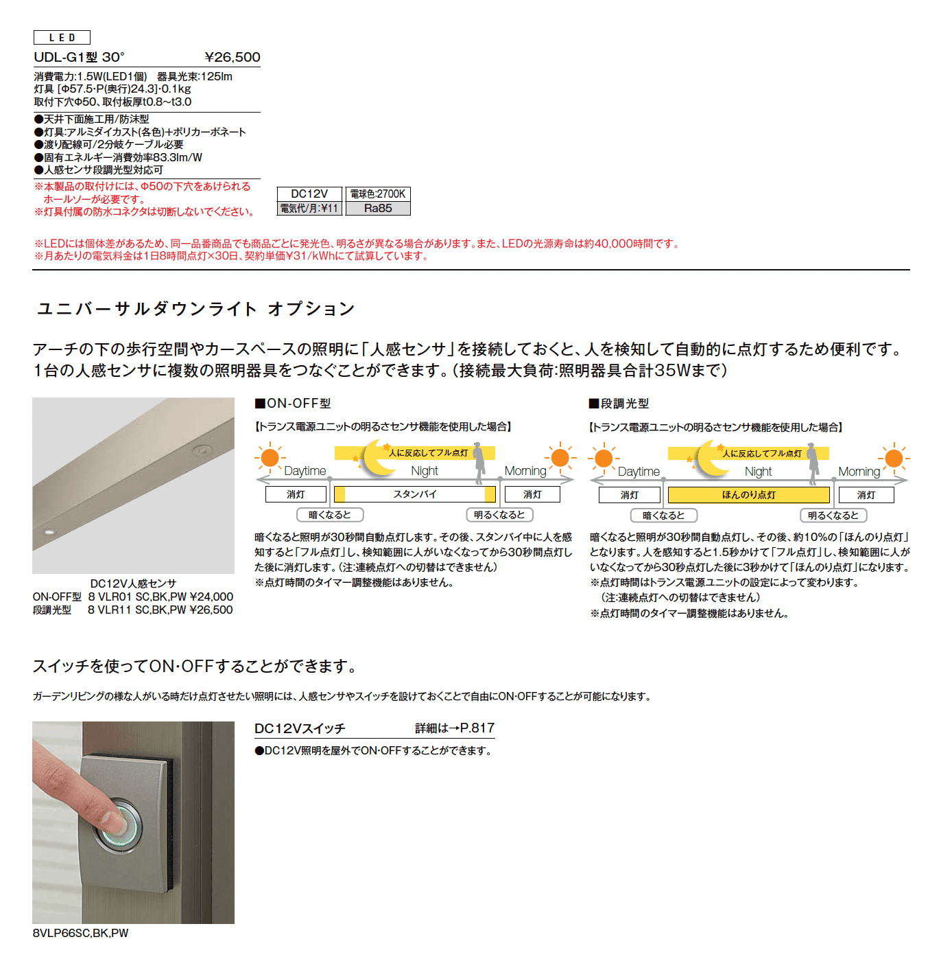 ユニバーサルダウンライト UDL-G1型_価格_1