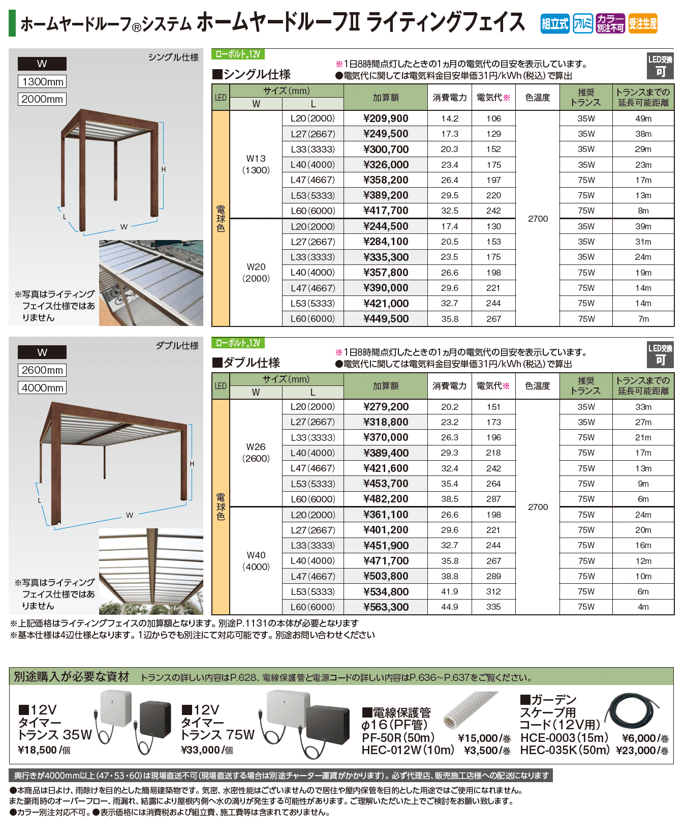 ホームヤードルーフ®システム ホームヤードルーフⅡライティングフェイス【2025年版】_価格_1
