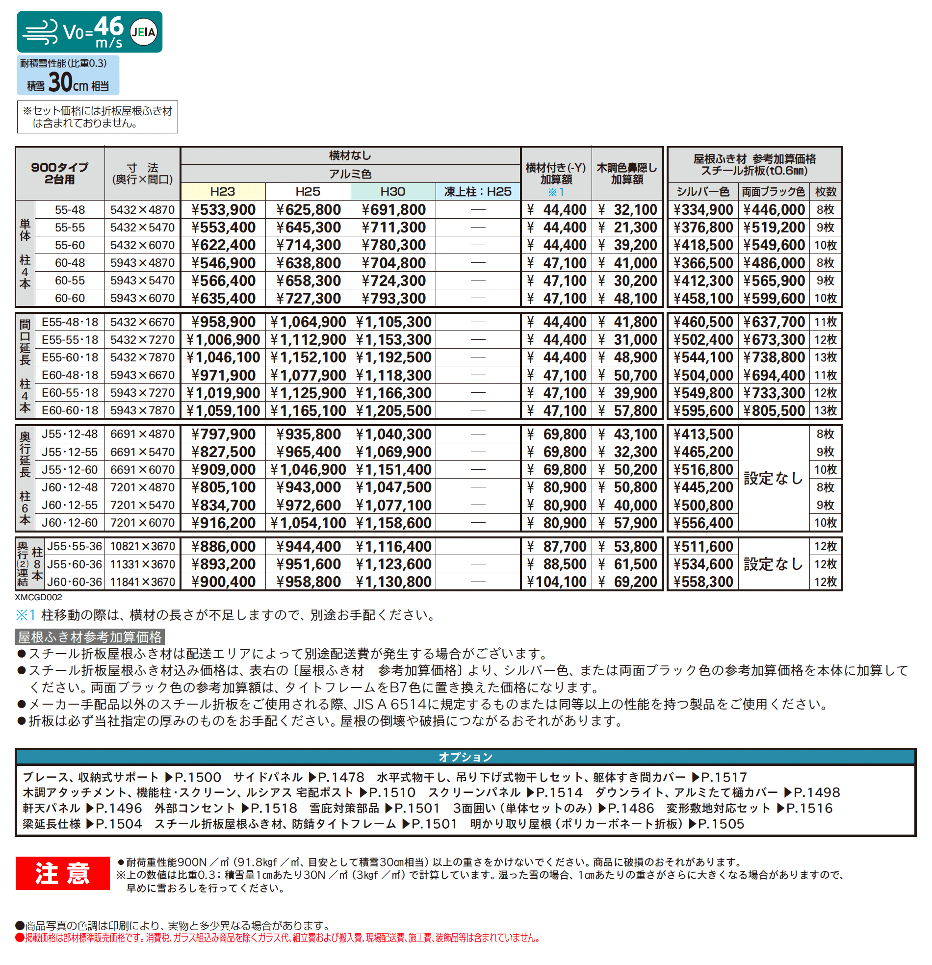 ジーポートPro 900タイプ 3台用(単体/間口延長/奥行延長/間口連結)_価格_1