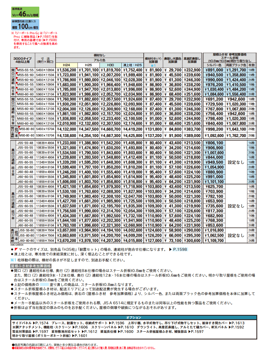 ジーポートPro/Pro G 3000タイプ 4台以上用 (奥行連結4台/6台用・間口連結4台/6台用)_価格_1