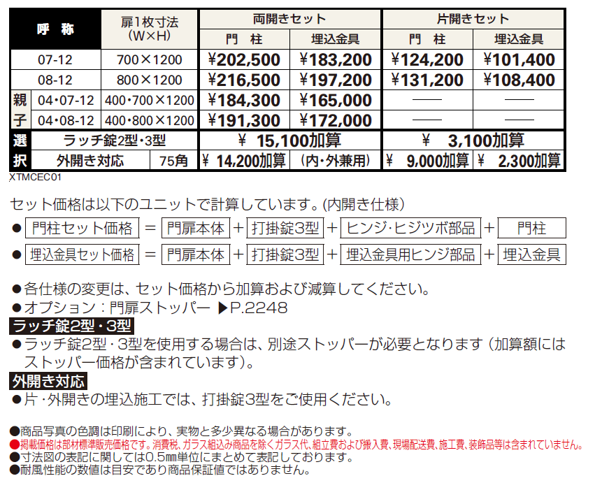 シャローネ 門扉EC01型【2024年版】_価格_1