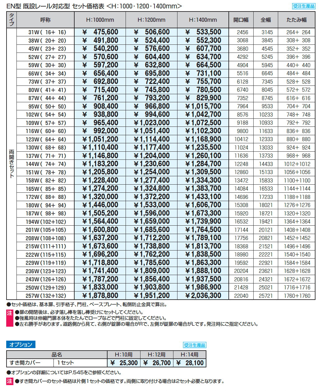 既設レール対応型 アルテンダEN型 レールタイプ_価格_2