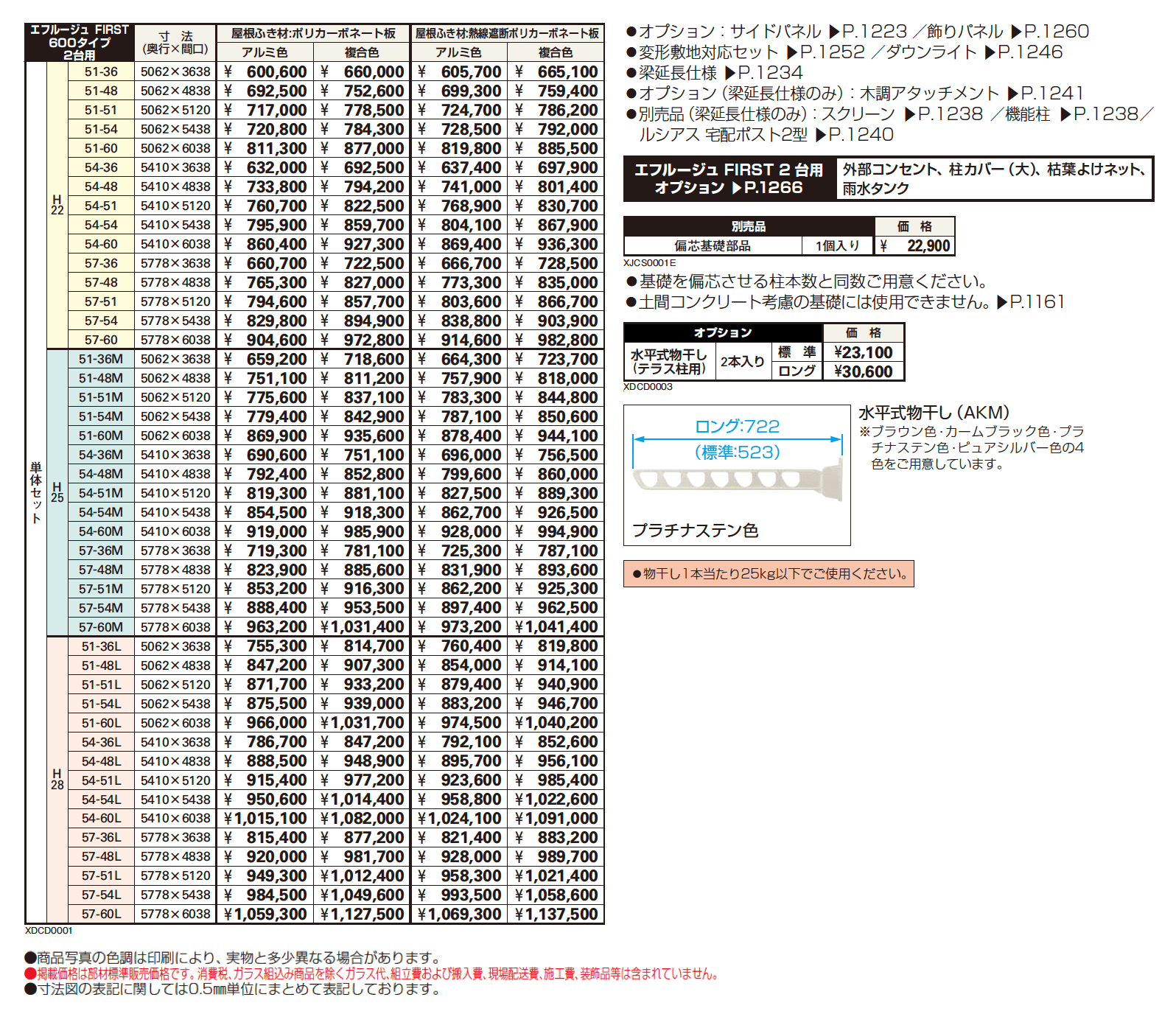 エフルージュ FIRST 600タイプ 2台用 単体セット【2024年版】_価格_1