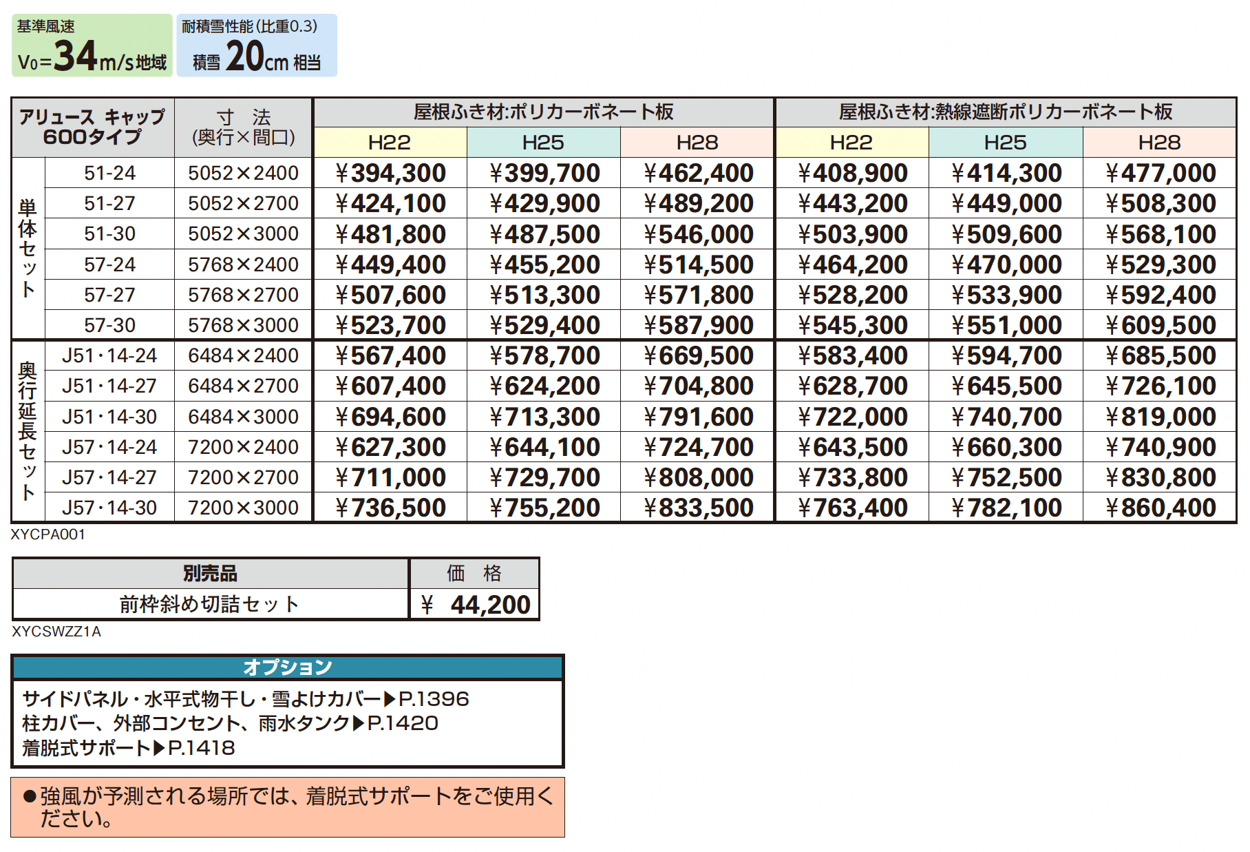 アリュース キャップ 600タイプ (単体/奥行延長)_価格_1