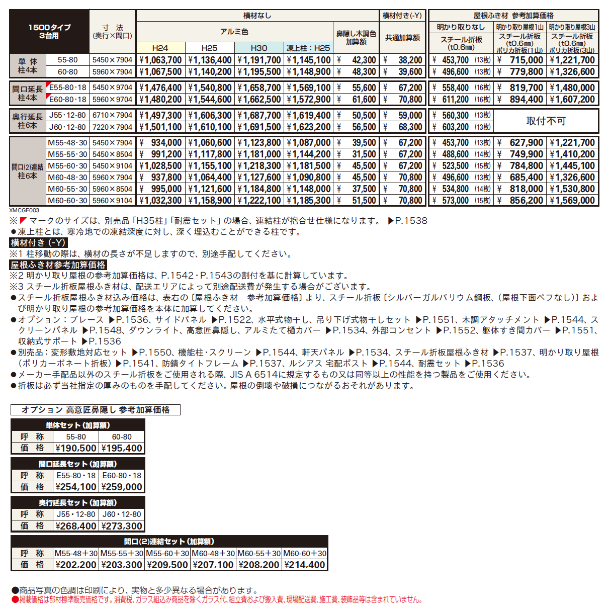 ジーポートPro 1500タイプ 3台用(単体・間口延長・奥行延長・間口(2)連結)【2024年版】_価格_1
