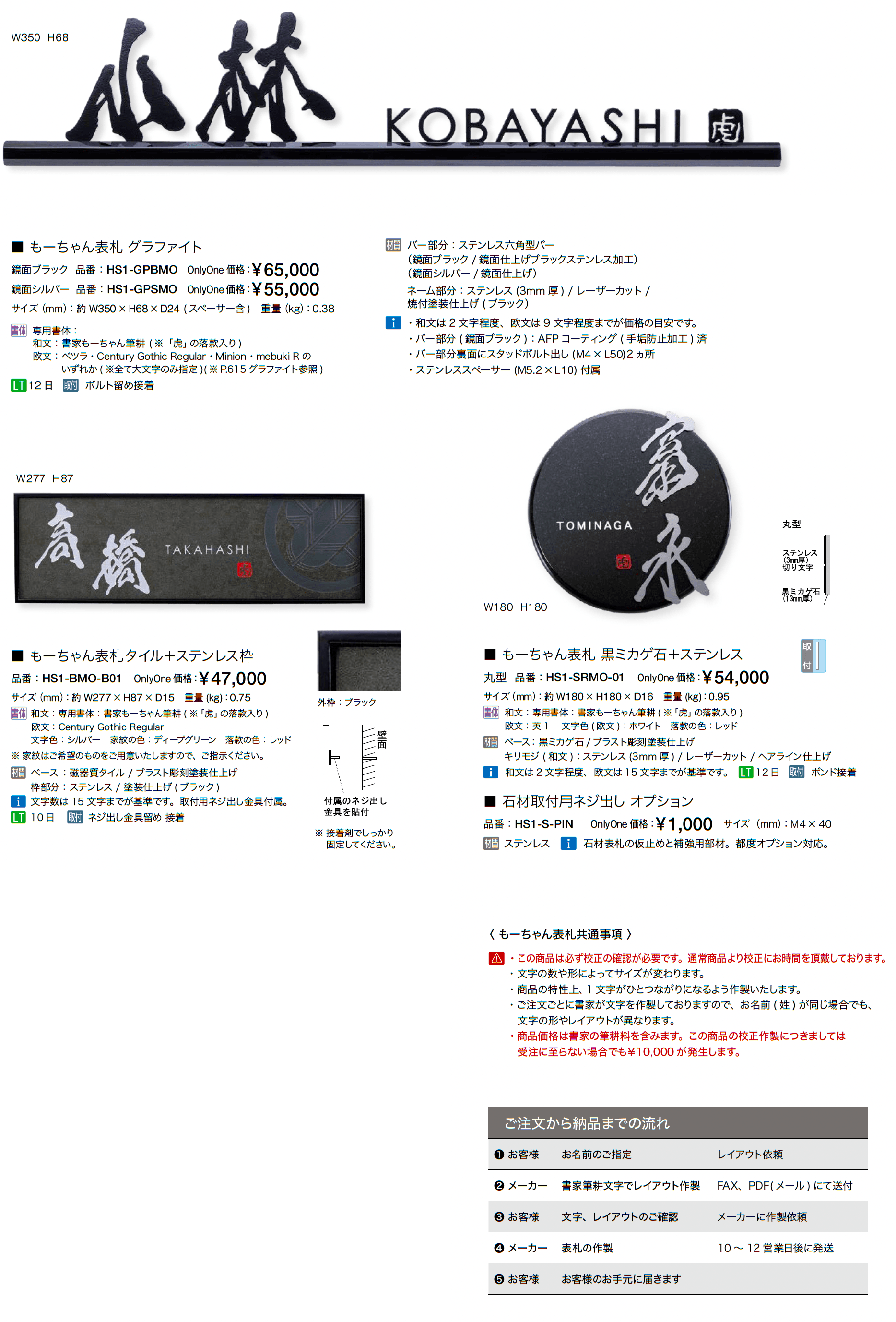 もーちゃん表札_価格_2