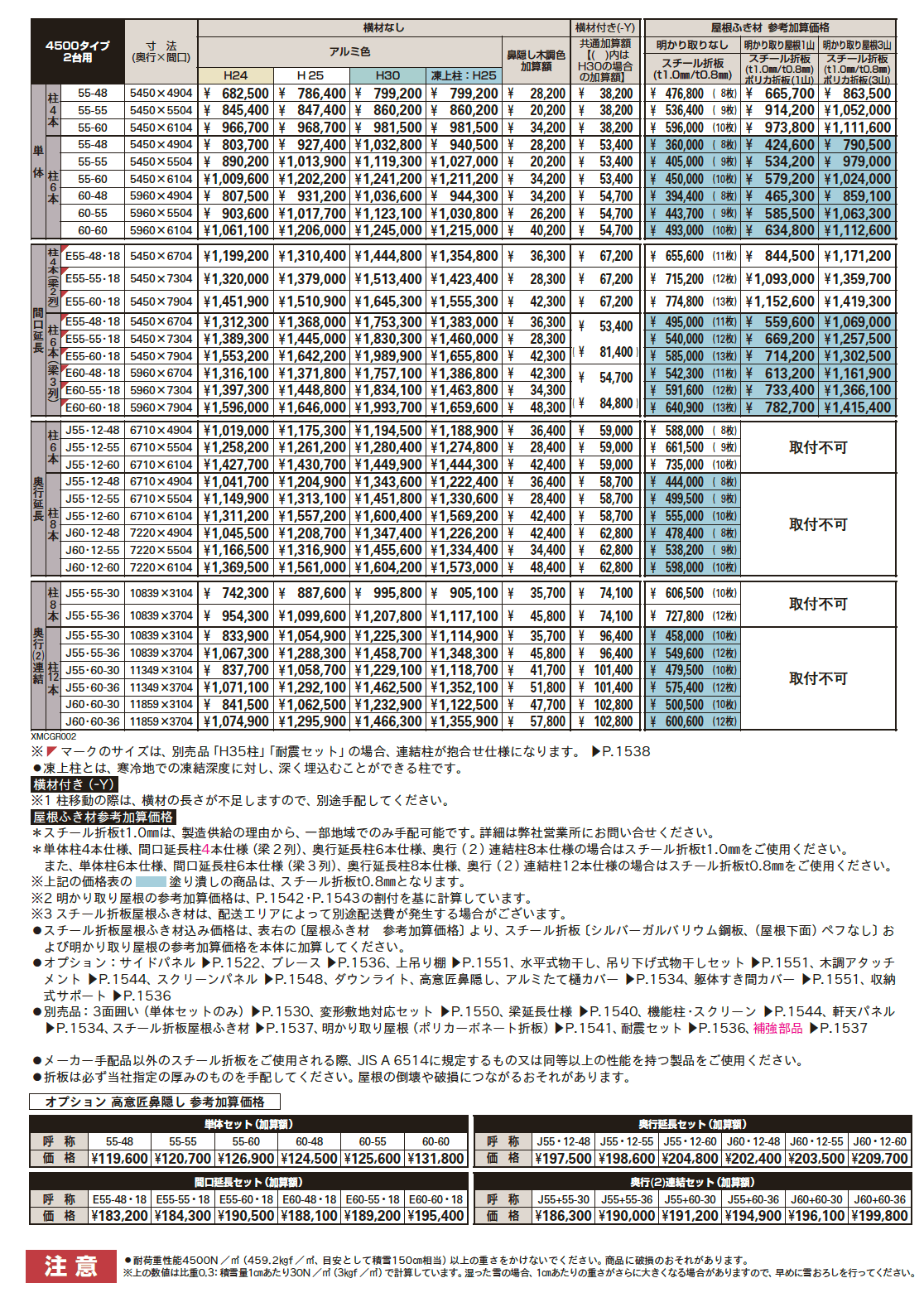 ジーポートPro/Pro G 4500タイプ 2台用(単体・奥行延長・間口延長・奥行(2)連結)【2024年版】_価格_1