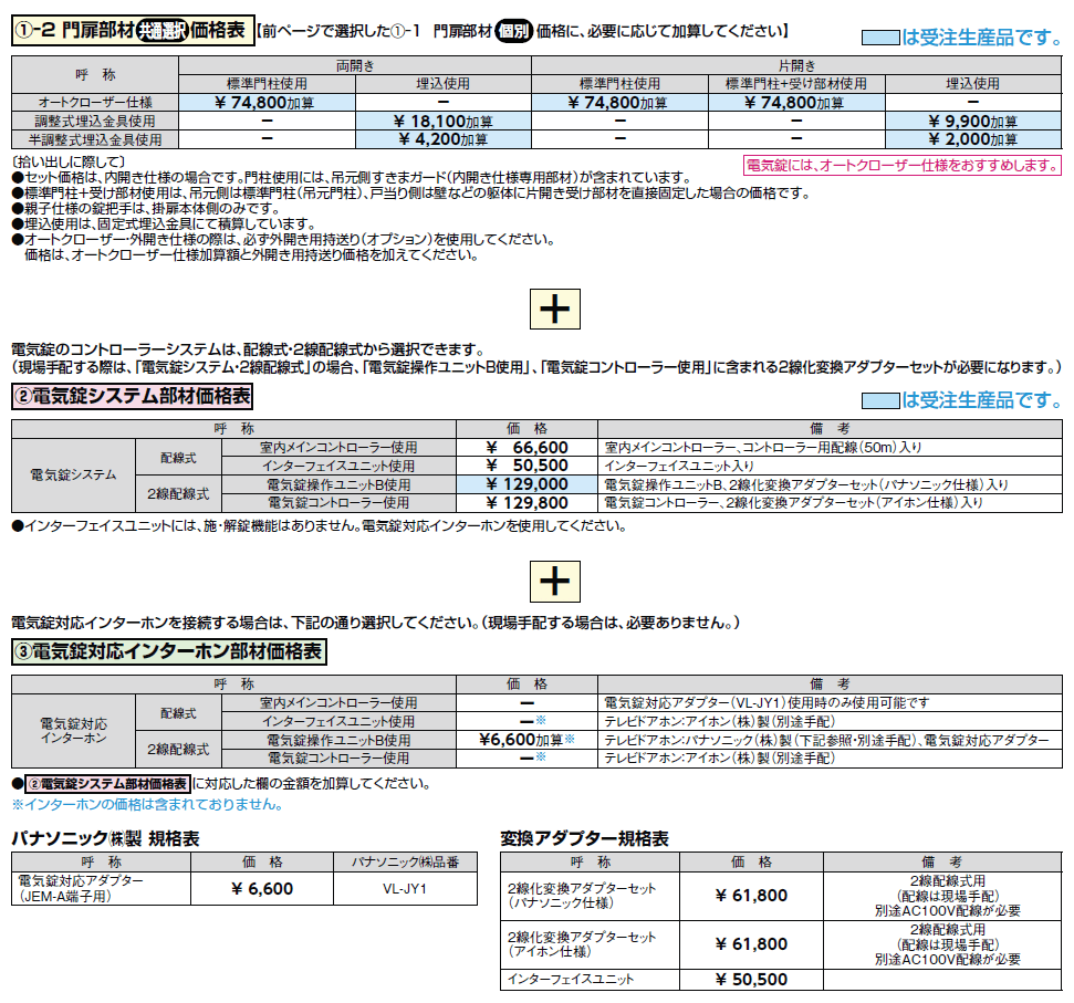 タッチ&ノータッチキー プレミエス門扉 M-KA型【2024年版】_価格_2