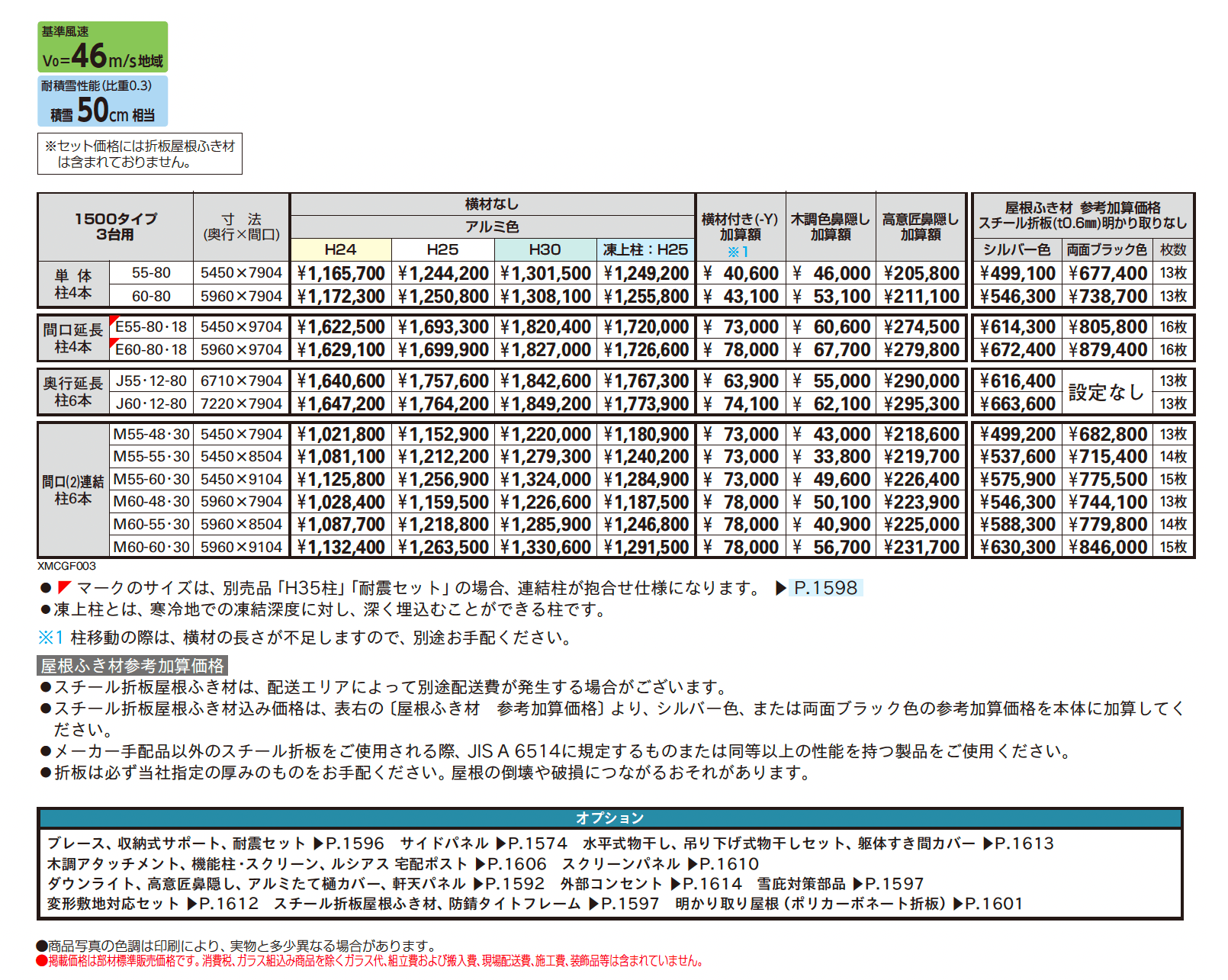 ジーポートPro 1500タイプ 3台用 (単体/間口延長/奥行延長/間口連結)_価格_1