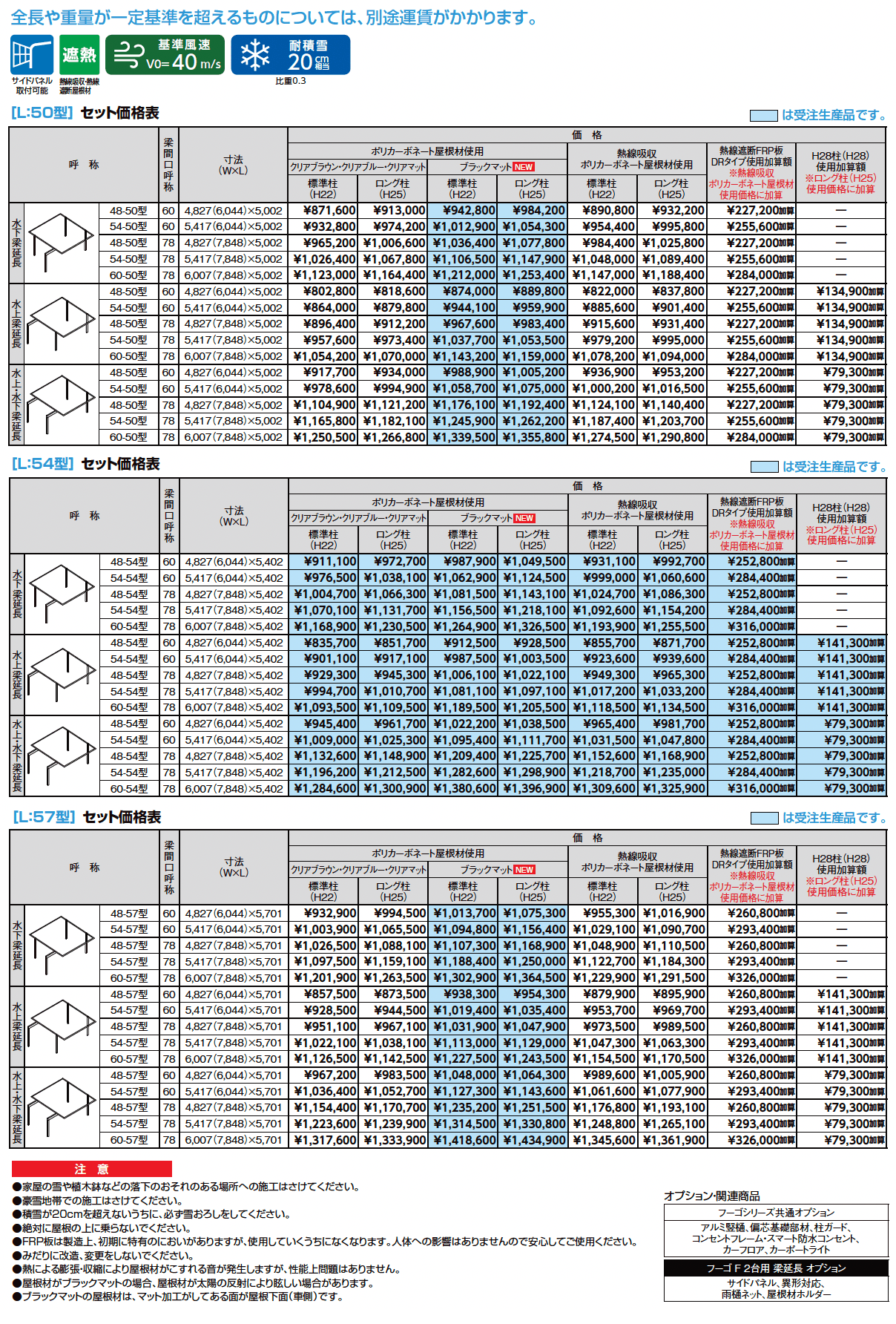 フーゴF 2台用 梁延長_価格_1