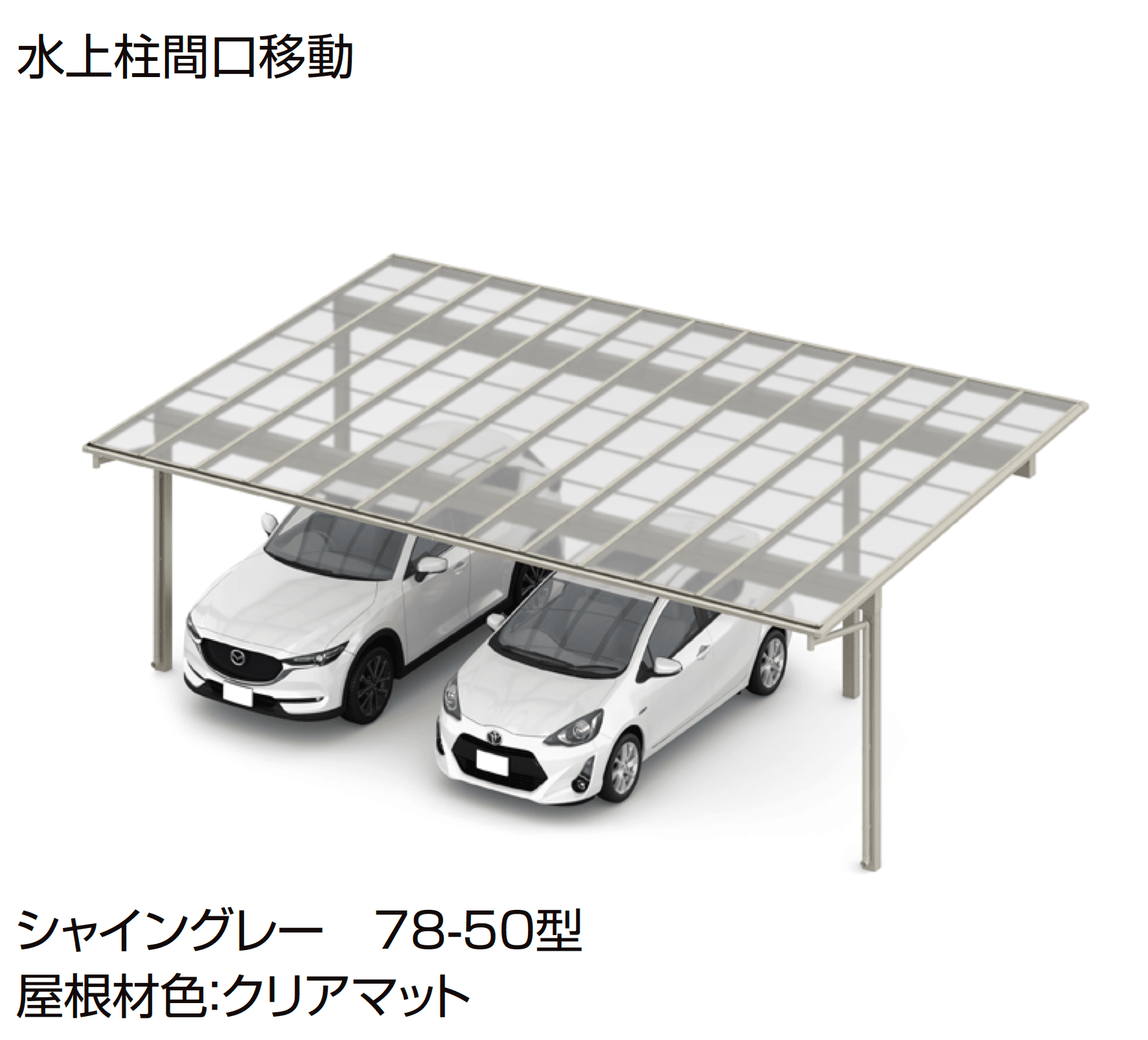 LIXILの「フーゴFプラス 3台用 柱間口移動」のサブ画像1