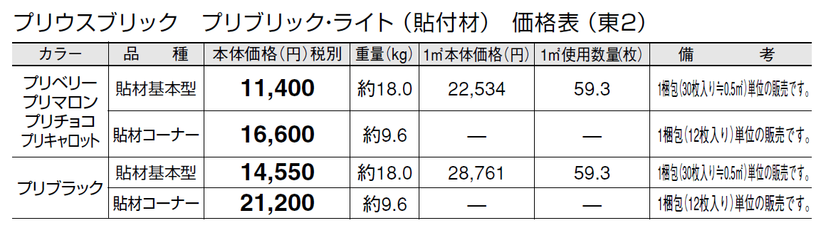 プリウスブリック プリブリック・ライト(貼付材)【2024年版】_価格_2