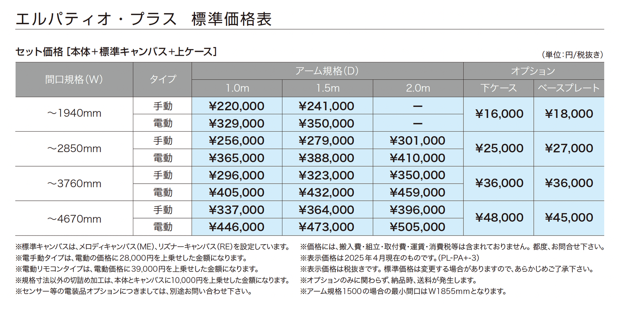エルパティオ・プラス_価格_1