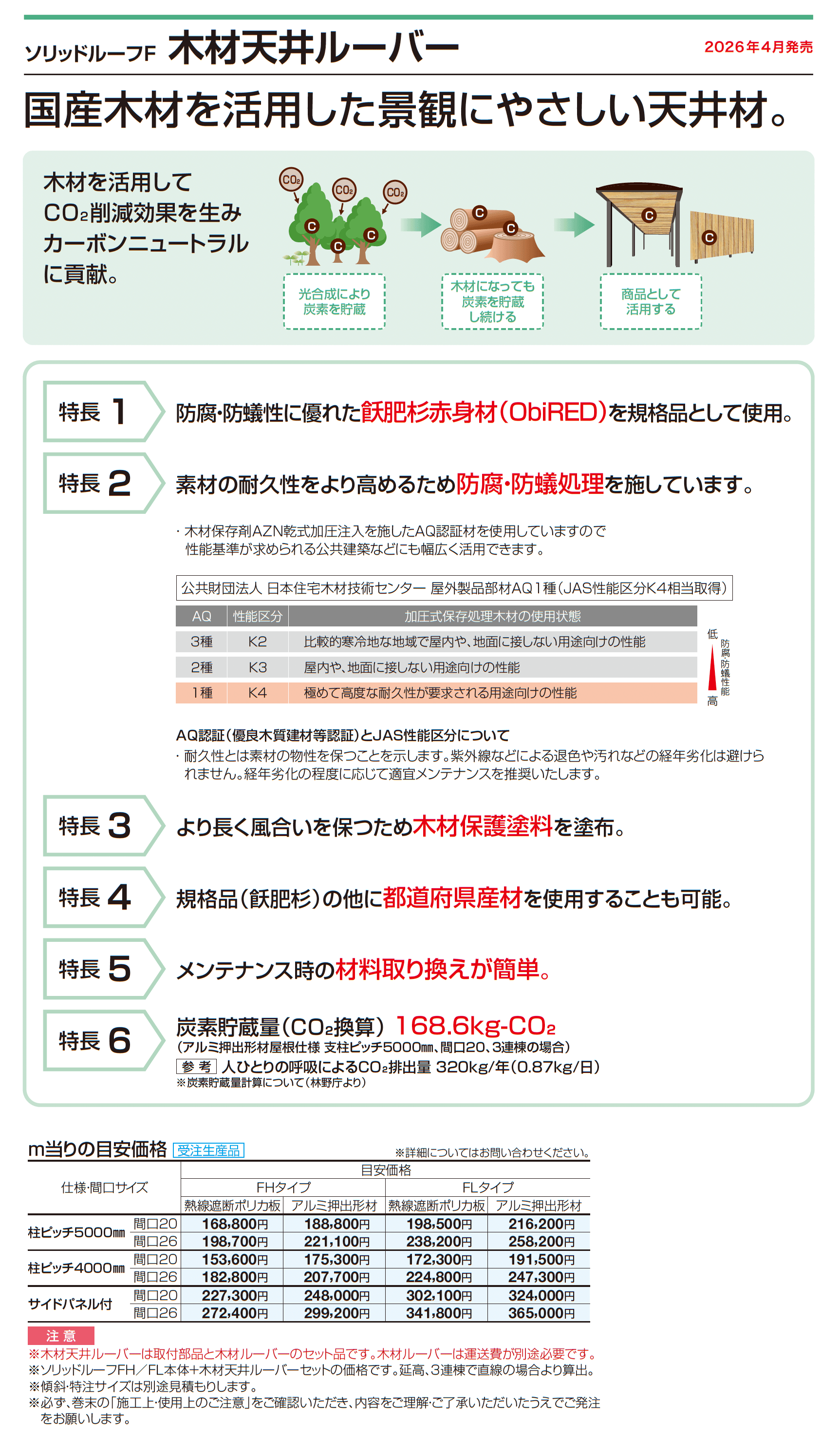 ソリッドルーフFHタイプ 柱間ピッチ5000m_価格_4