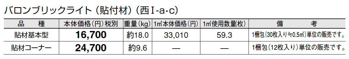 バロンブリックライト(貼付材)_価格_3